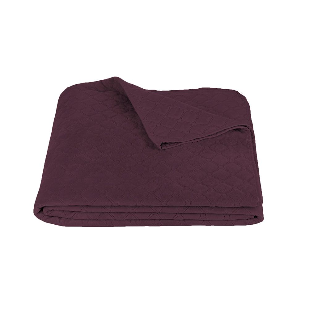 Покрывало ТЕП "VELOUR" Бордо/Ромб круглый