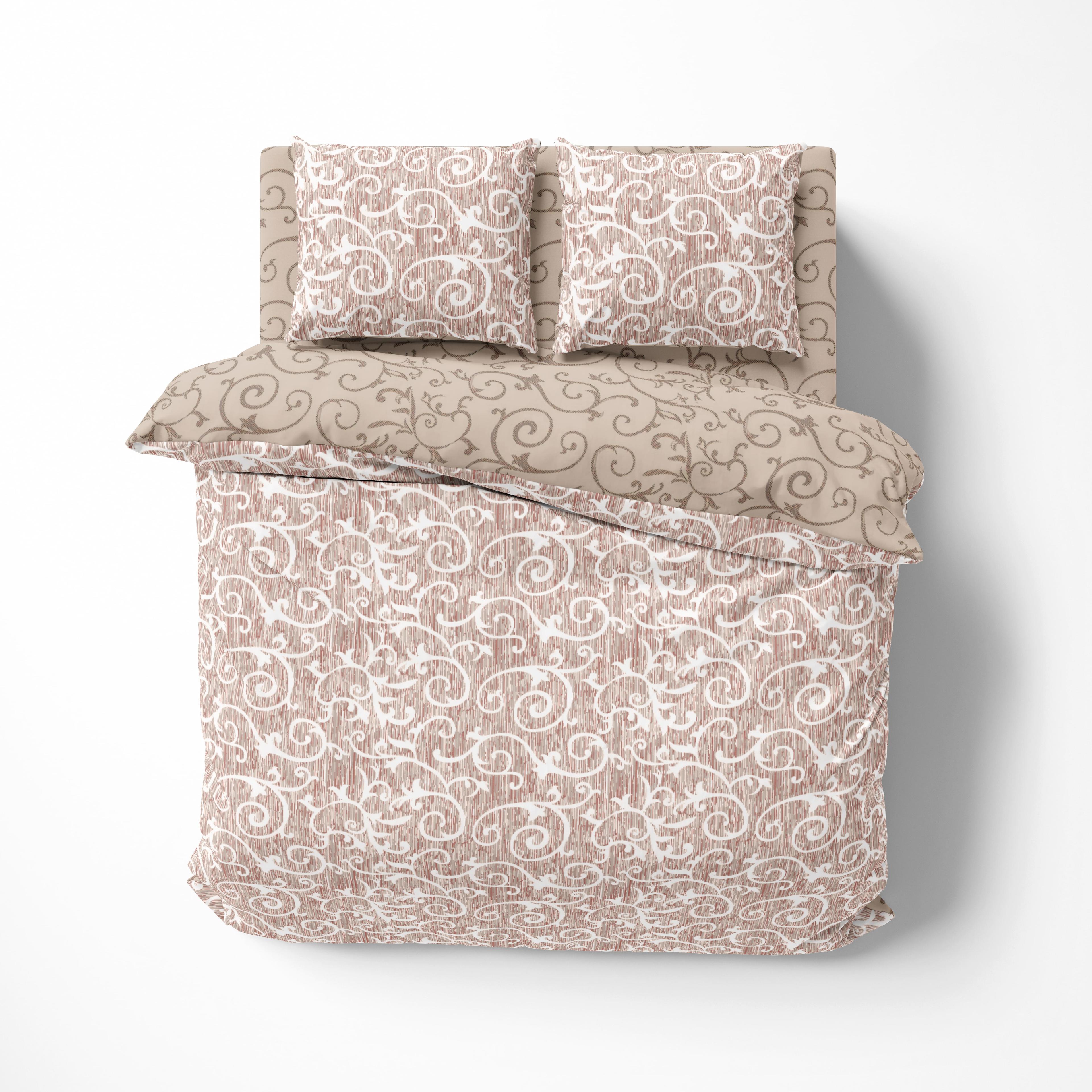 Постельное белье ТЕП "Soft dreams" Beige and White, 70х70, двуспальное