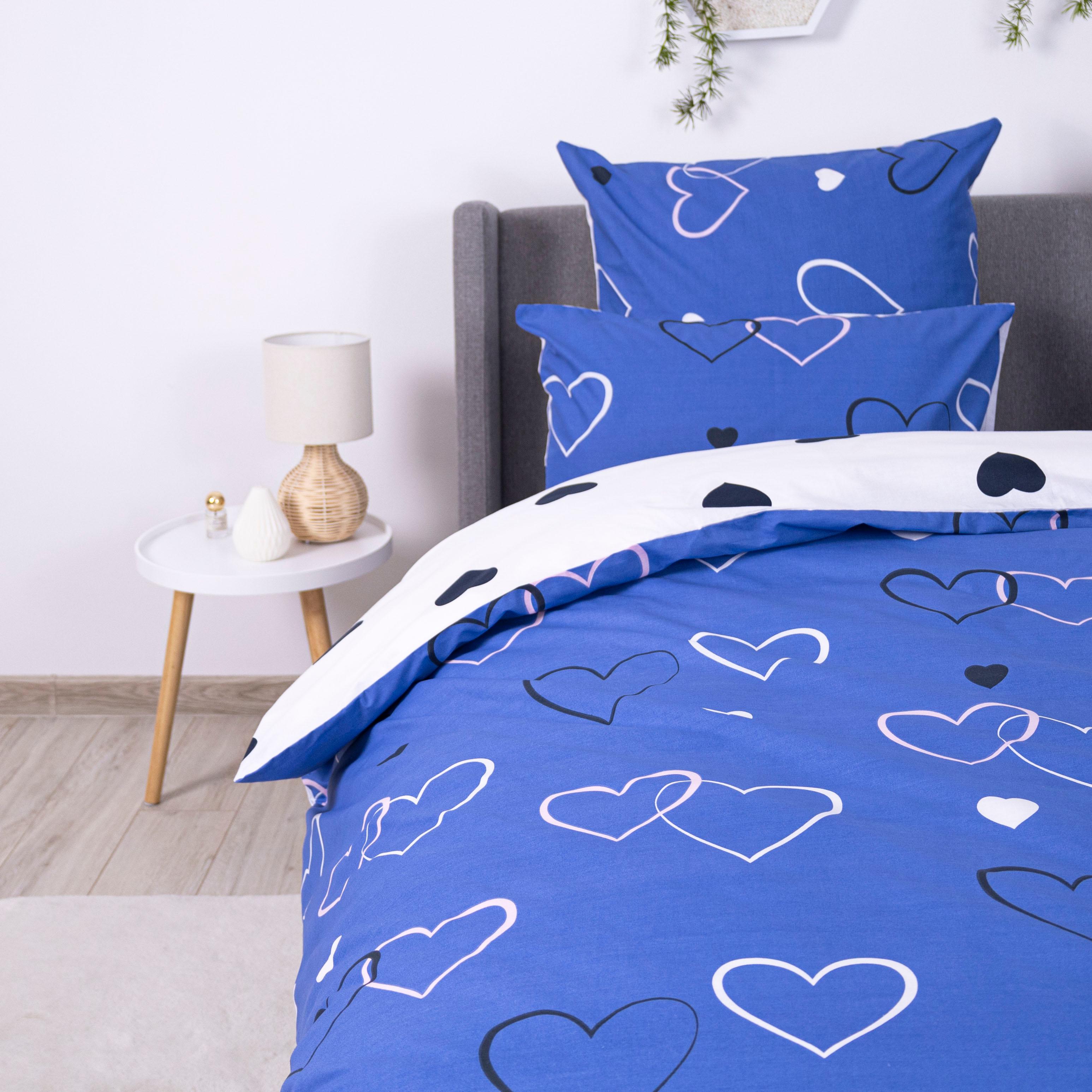 Постельное белье ТЕП "Happy Sleep" Navy Blue Love, 50x70, евро - Фото 5