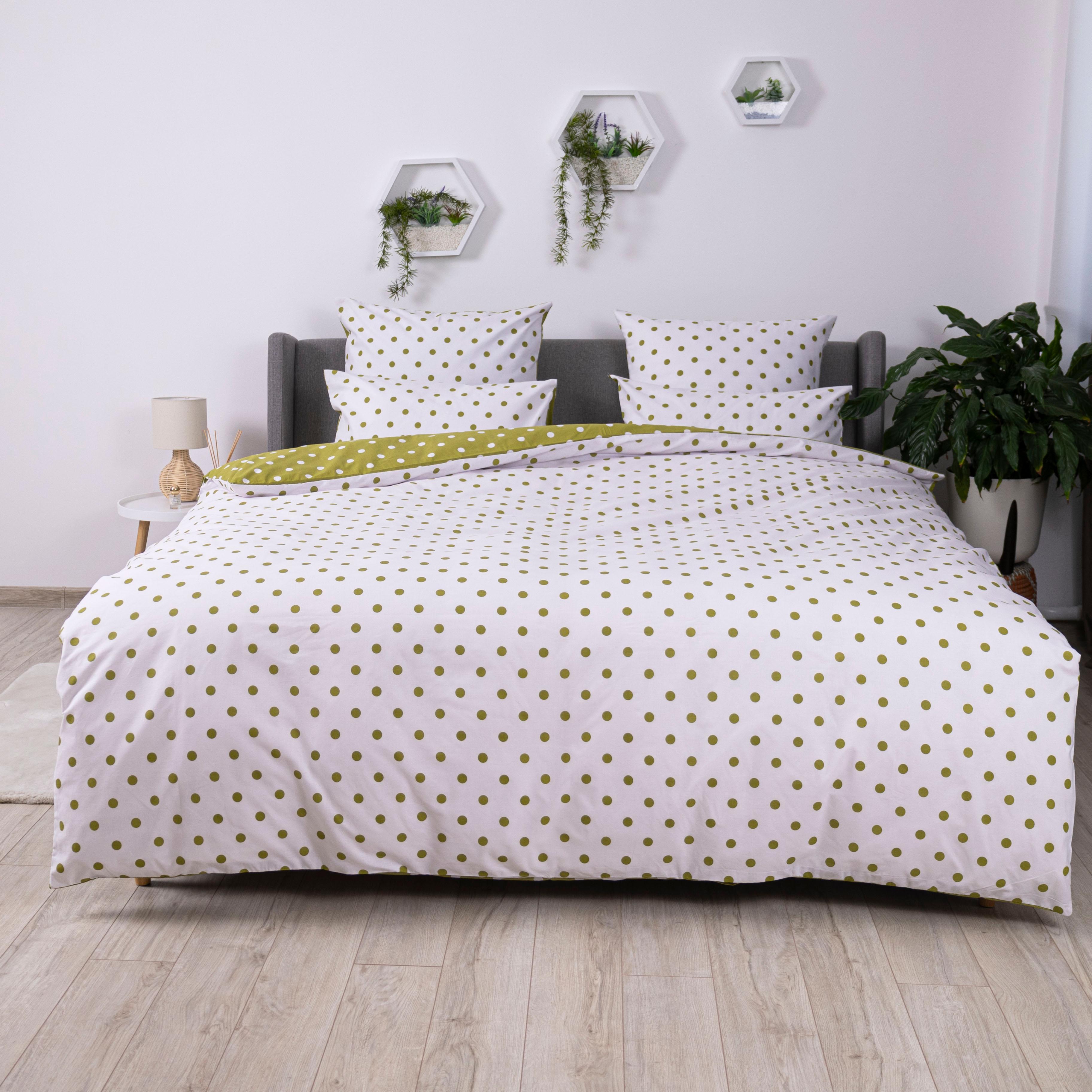 Постельное белье ТЕП "Happy Sleep" Olive Dots, 50x70, семейное - Фото 2