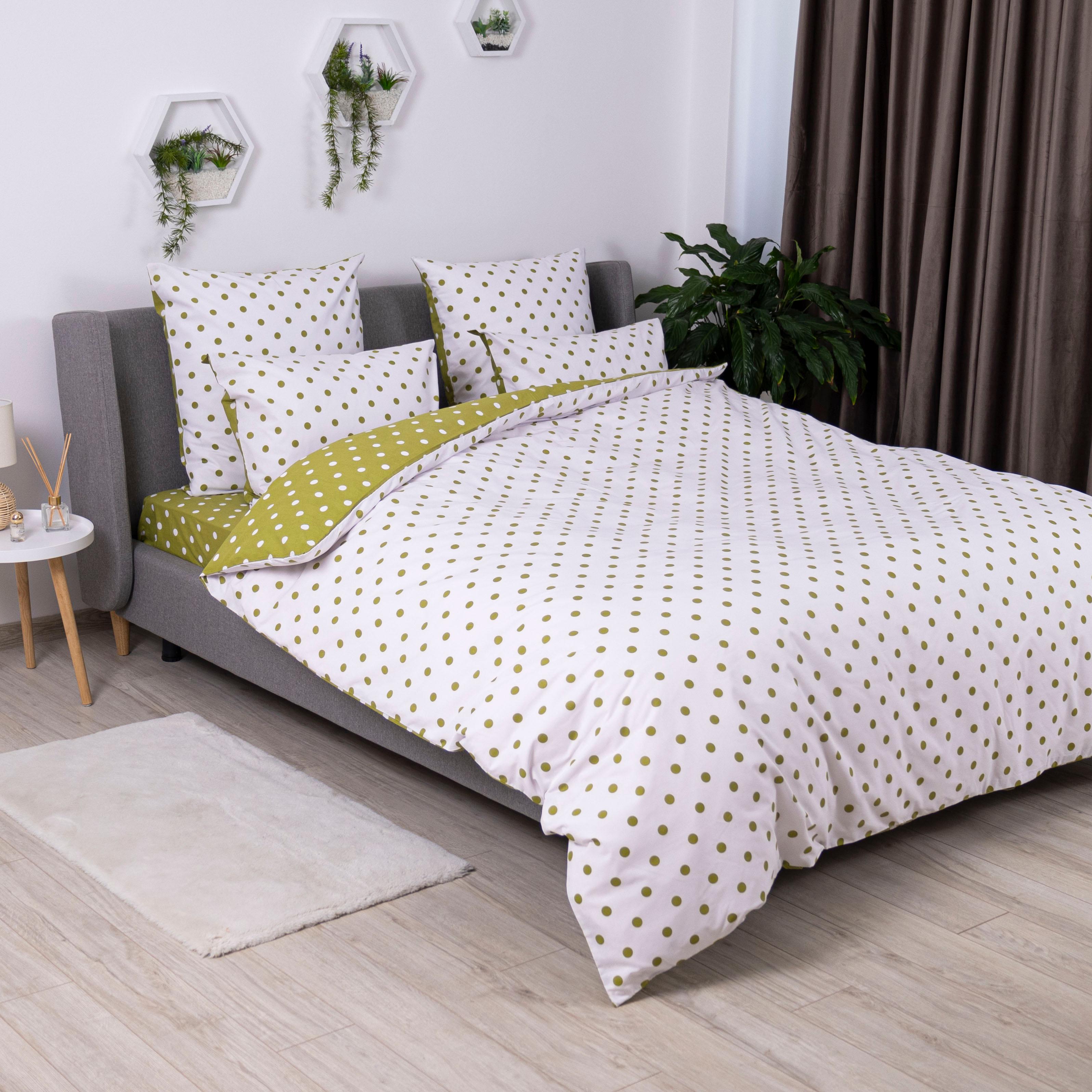 Постельное белье ТЕП "Happy Sleep" Olive Dots, 50x70, семейное - Фото 3