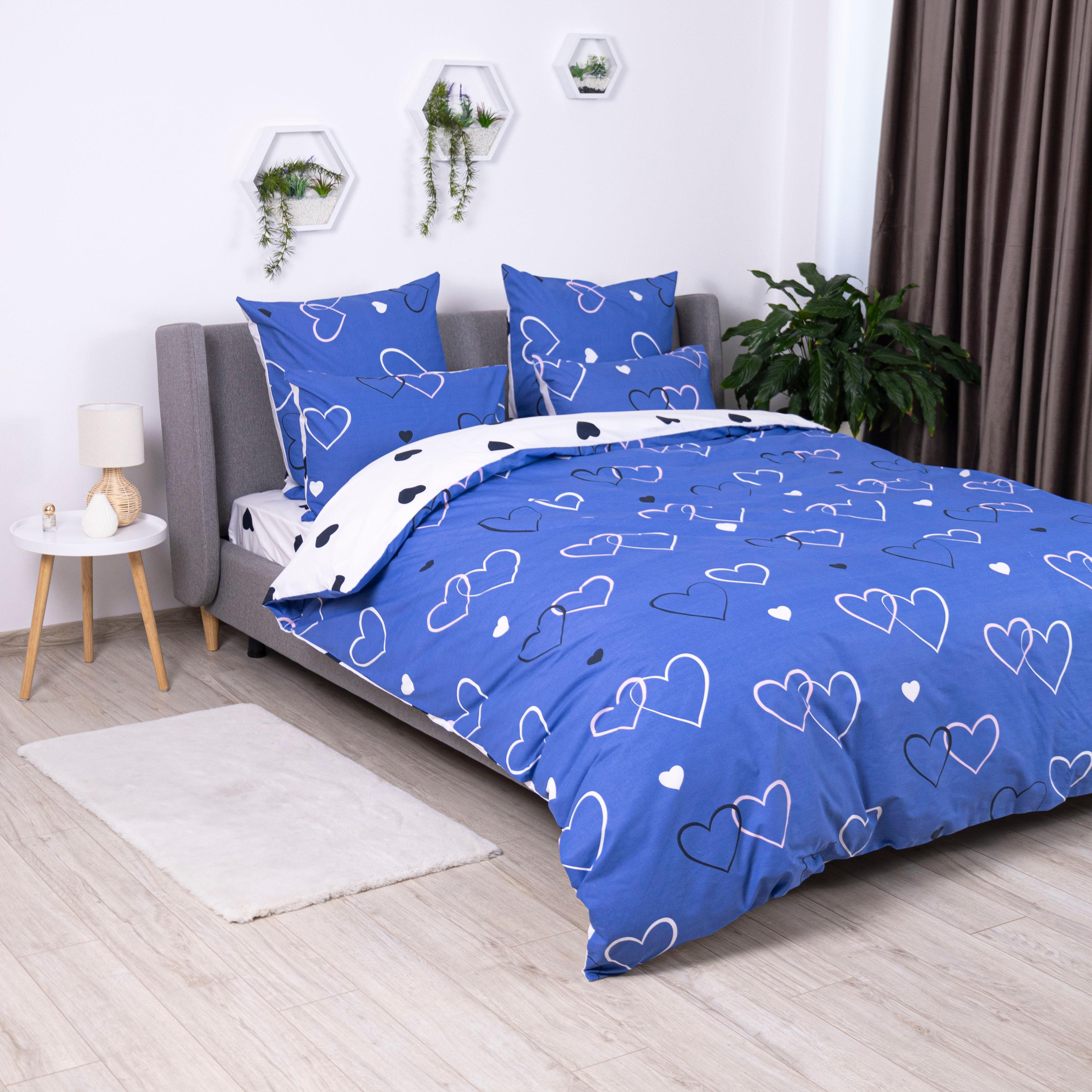 Постельное белье "ТЕП" Navy Blue Love, 70x70, евро - Фото 3