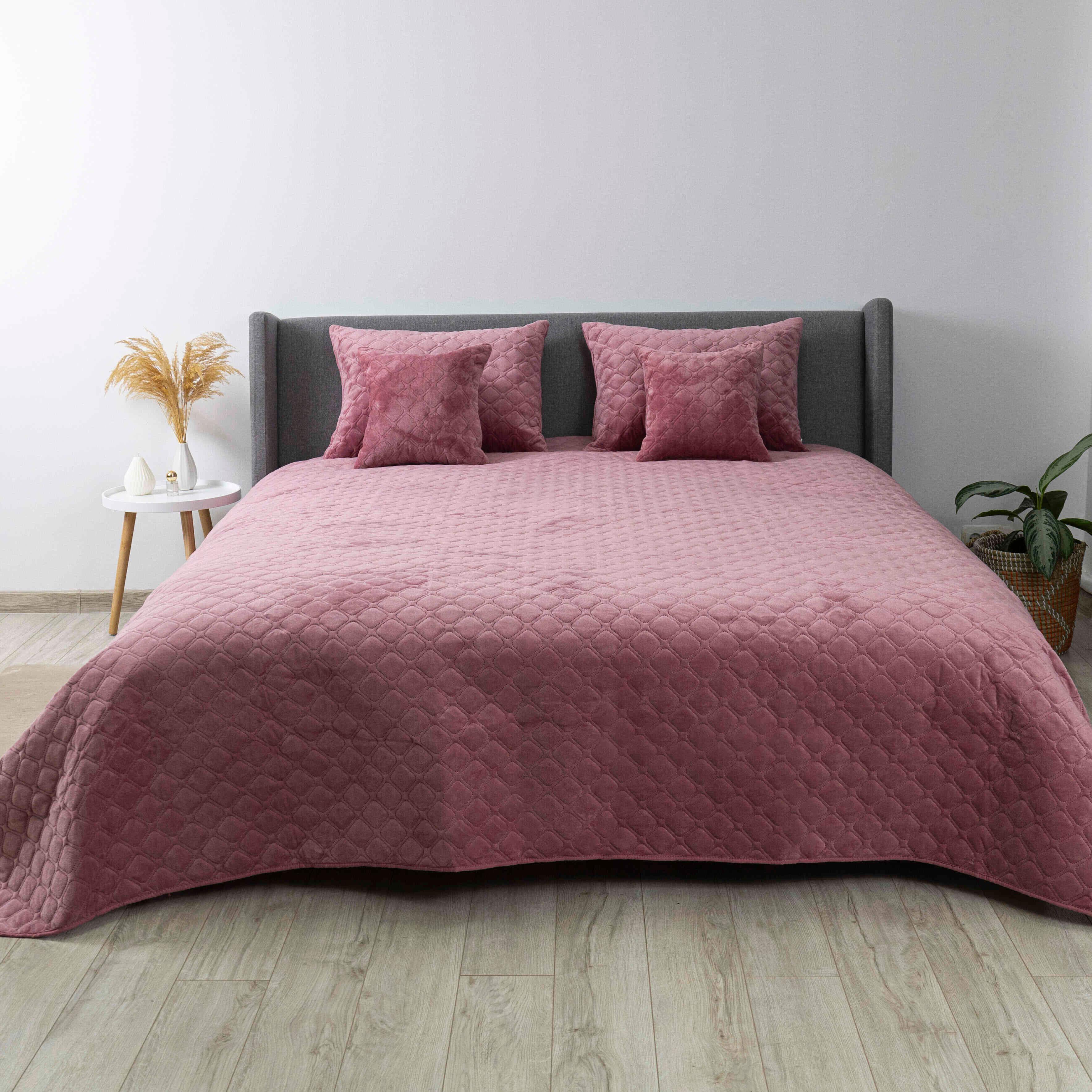 Покрывало ТЕП "VELOUR" Mesa rose/Ромб круглый, 220x240 - Фото 6