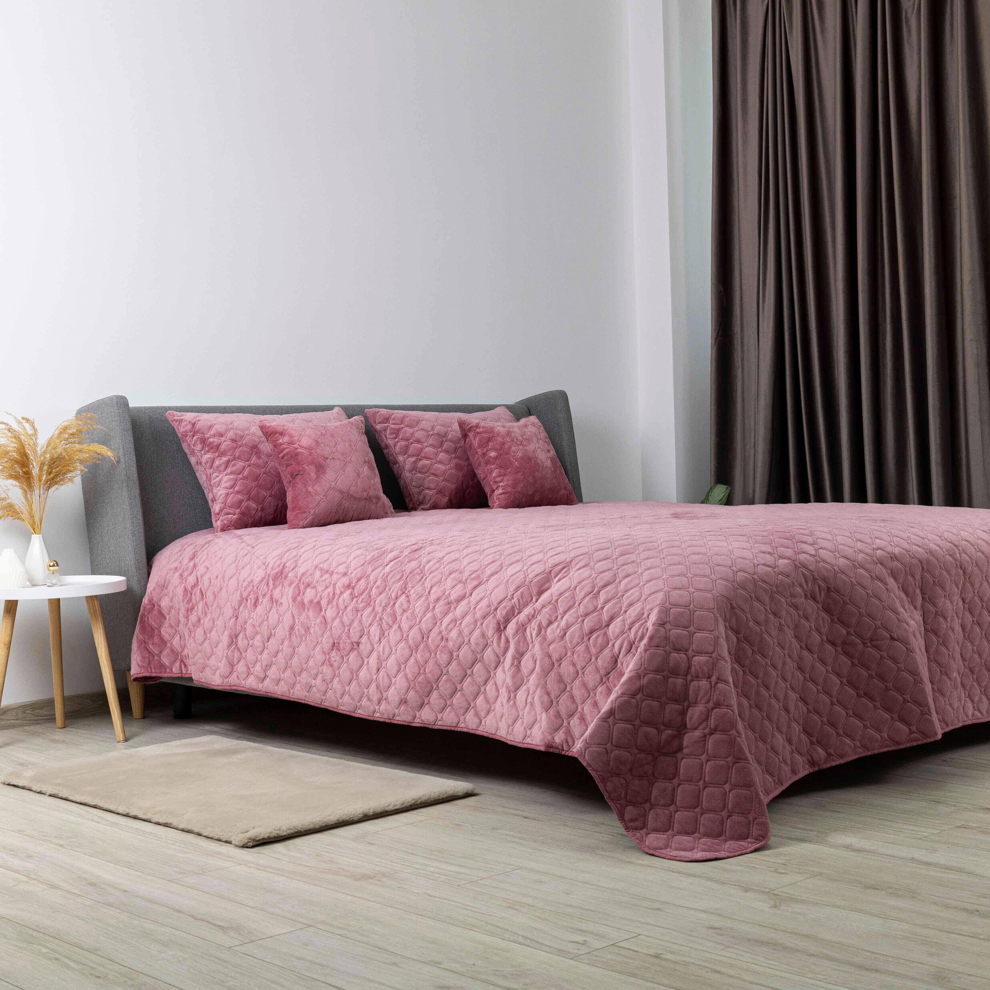 Покрывало ТЕП "VELOUR" Mesa rose/Ромб круглый, 220x240 - Фото 8