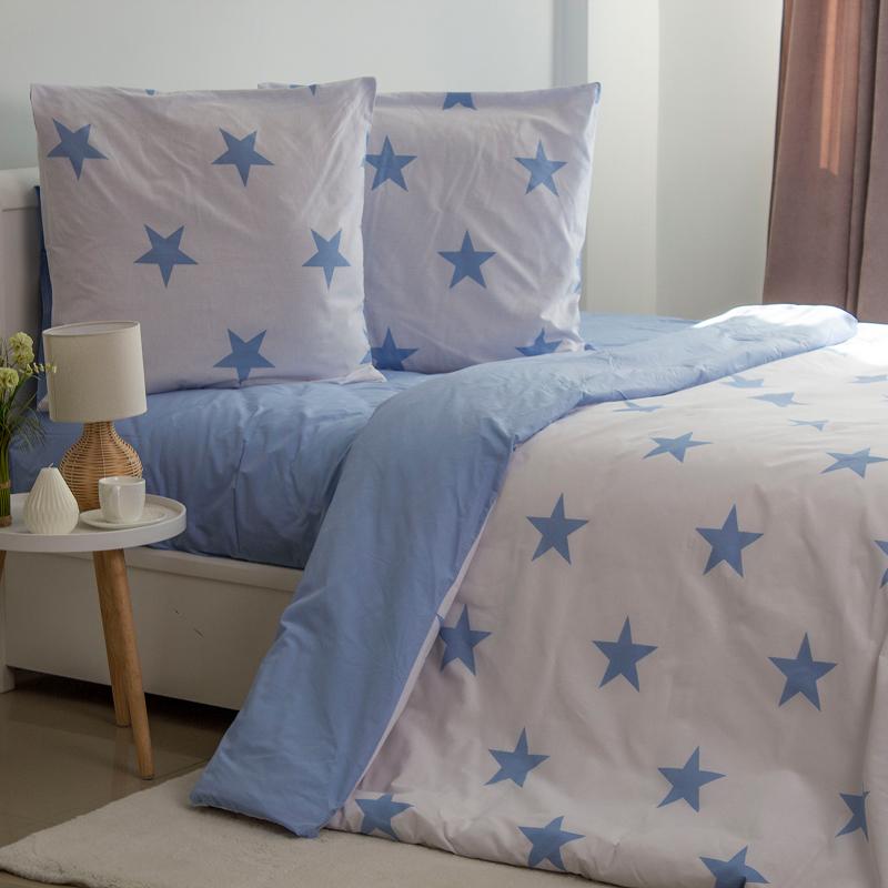 Постельное белье ТЕП "Soft dreams" Morning Star Blue, 70x70, двуспальное - Фото 3