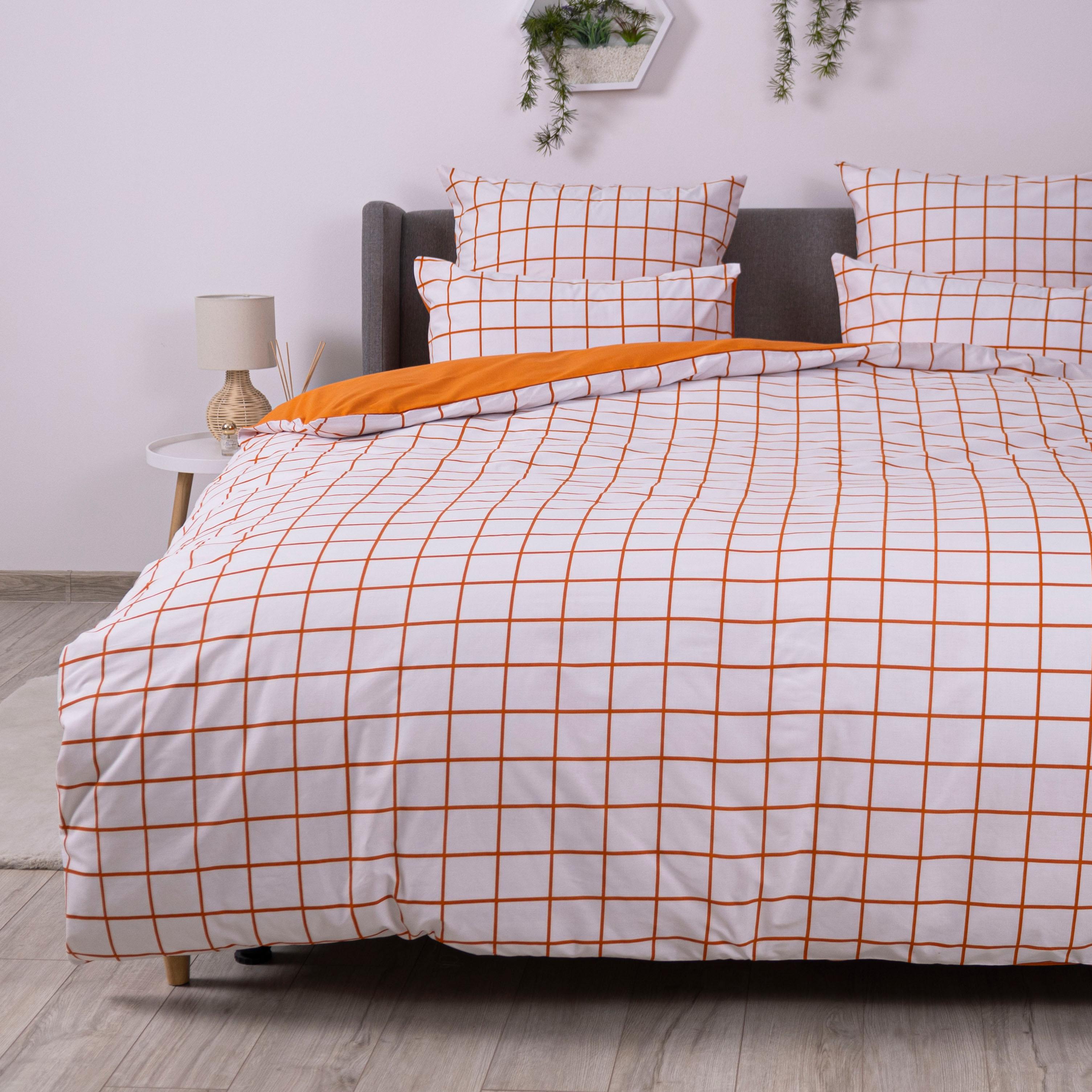 Bed Linen Set TEP "Happy Sleep" Terracotta Check, 50x70, euro - Photo 6
