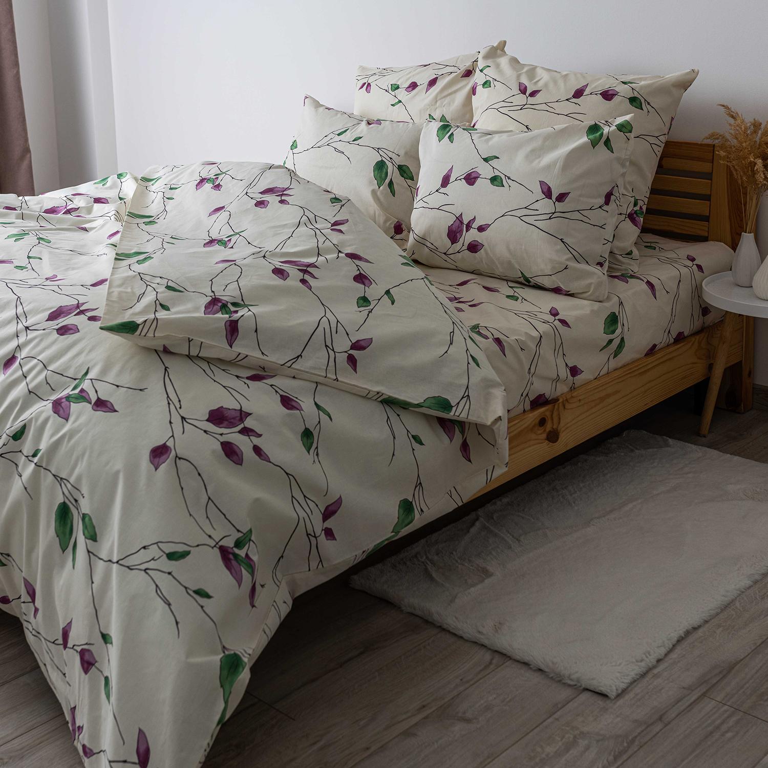 Bedding Set TEP "Soft dreams" Branch on White, 70x70, family - Photo 2