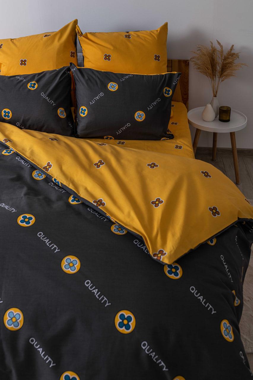 Bed Linen Set TEP "Soft dreams" Grey and Orange , family - Photo 5