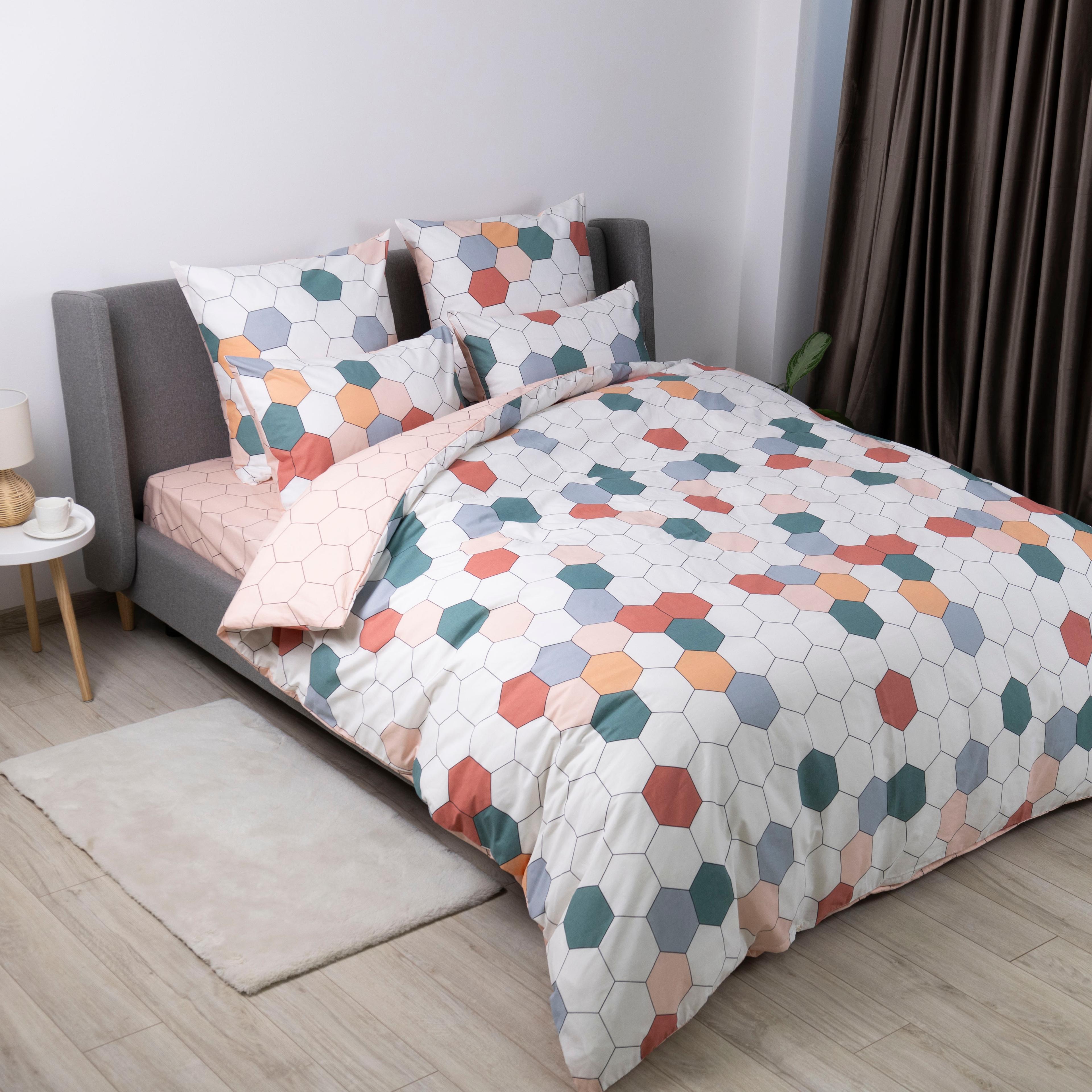 Bed Linen Set TEP "Happy Sleep" Barvisti soti, 50x70, euro - Photo 3
