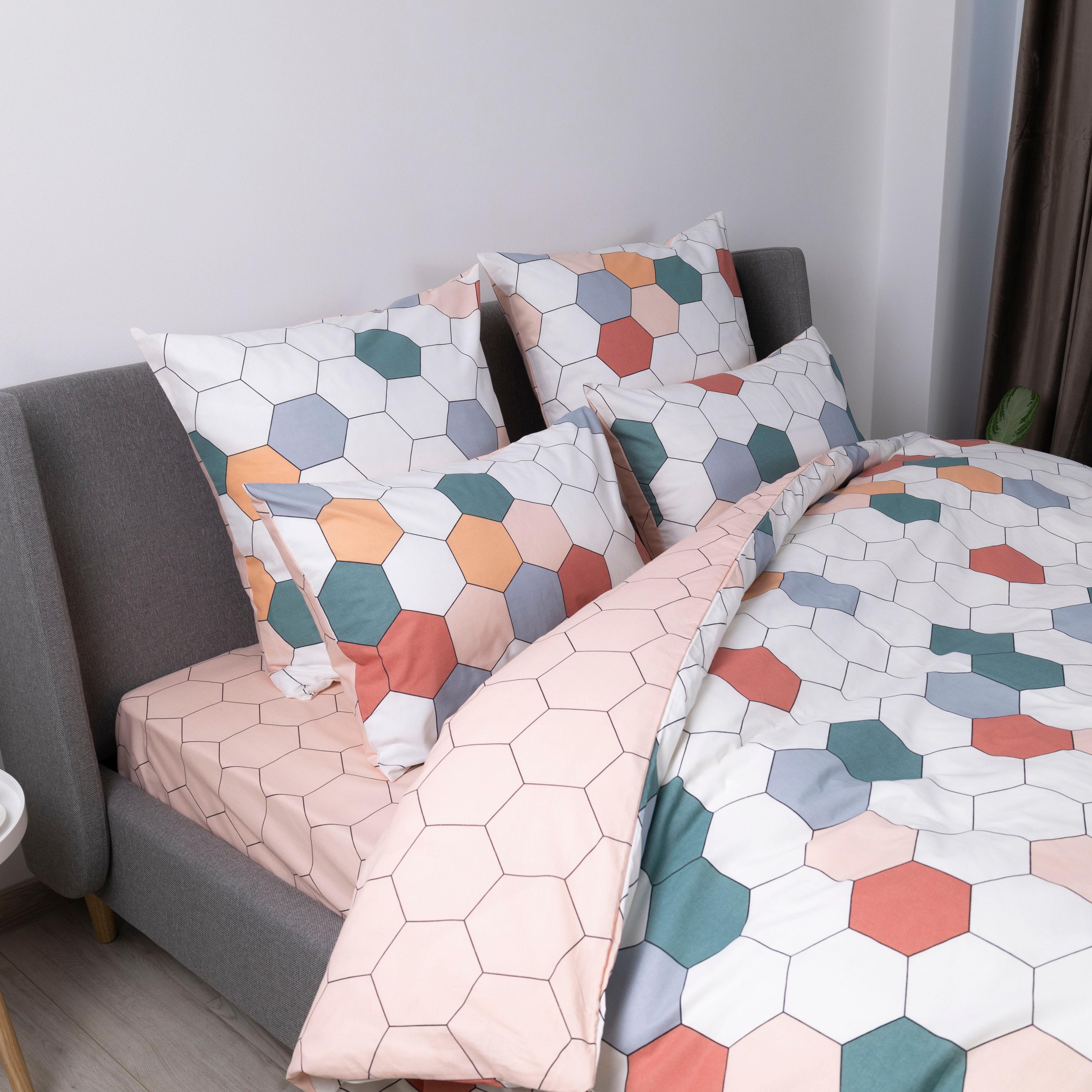 Bed Linen Set TEP "Happy Sleep" Barvisti soti, 50x70, euro - Photo 6