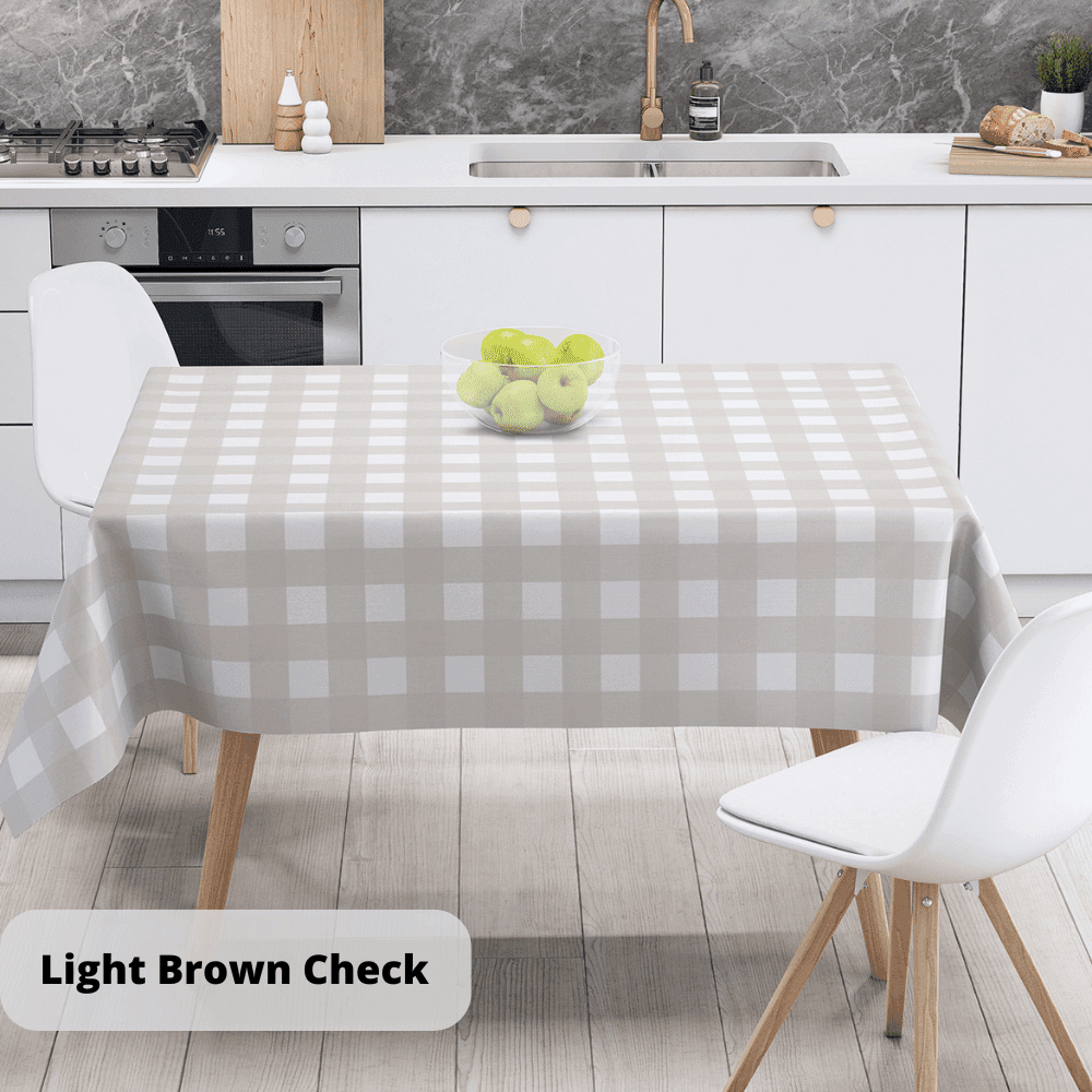 Скатерть "Panama" водоотталкивающая Light Brown Check
