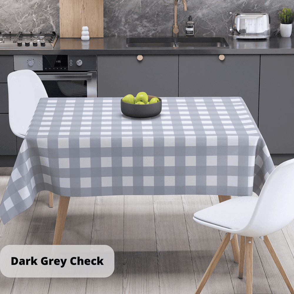 Скатерть "Panama" водоотталкивающая Dark Gray Check