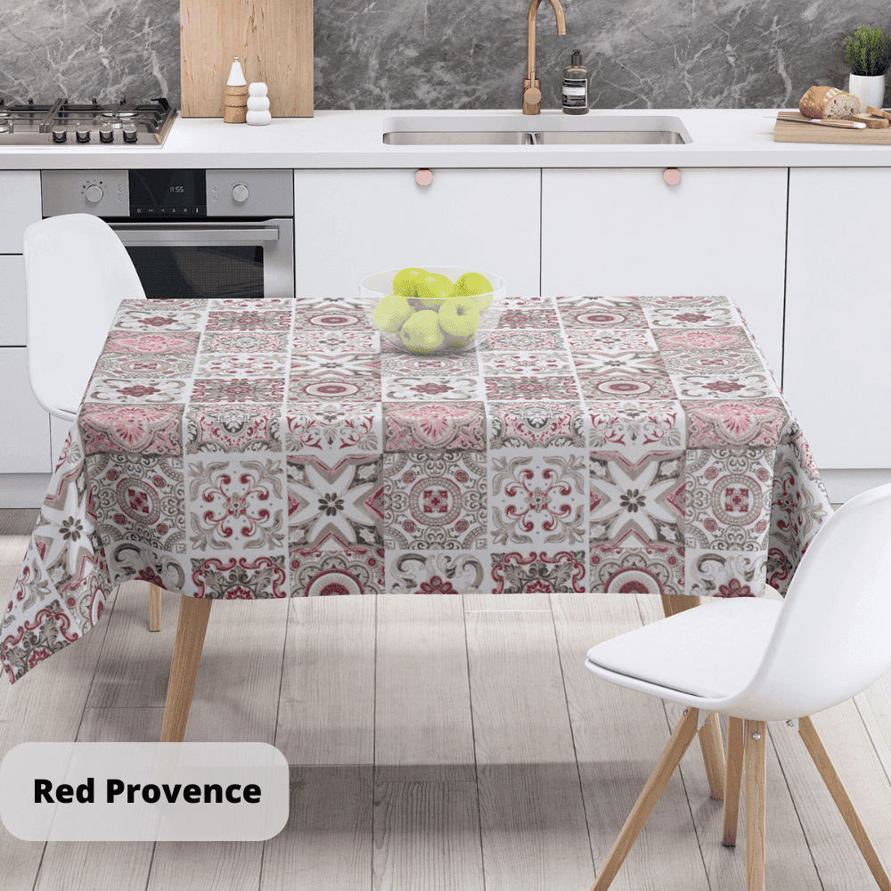 Tablecloth "Panama" water repellent Red Provence