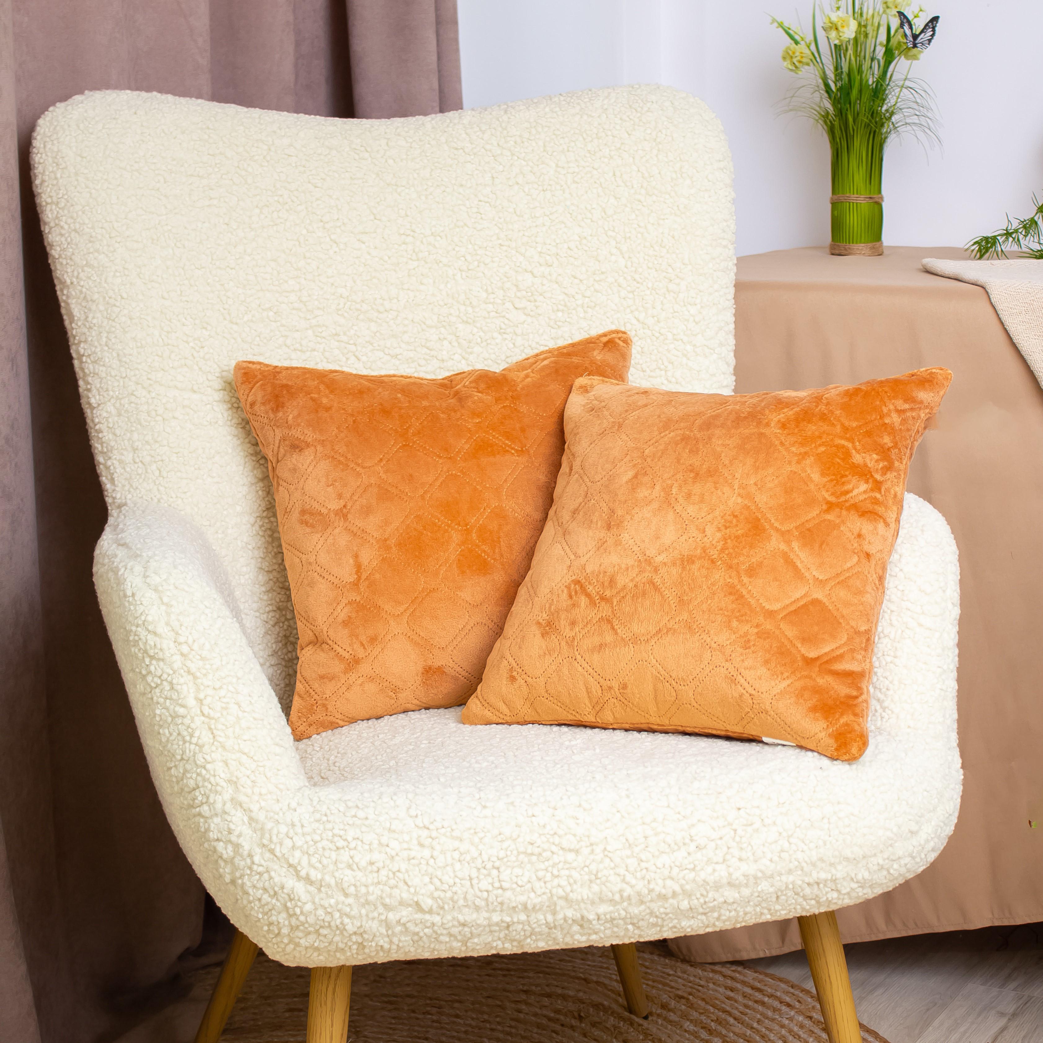 Decorative pillow "VELURE" Dark coffee, 40x40 - Photo 3