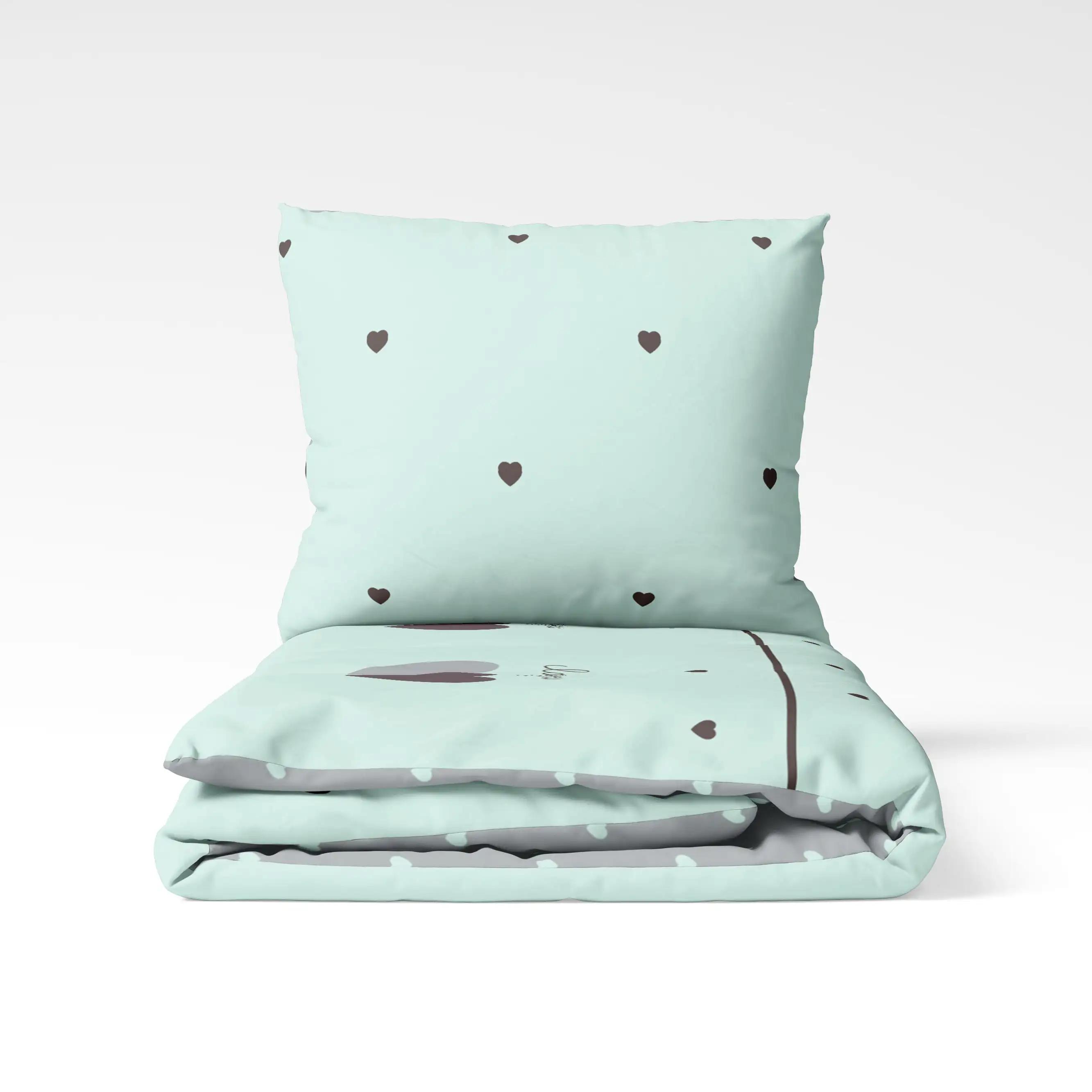 Постільна білизна "ТЕП" Mint&Grey Hearts, 70x70