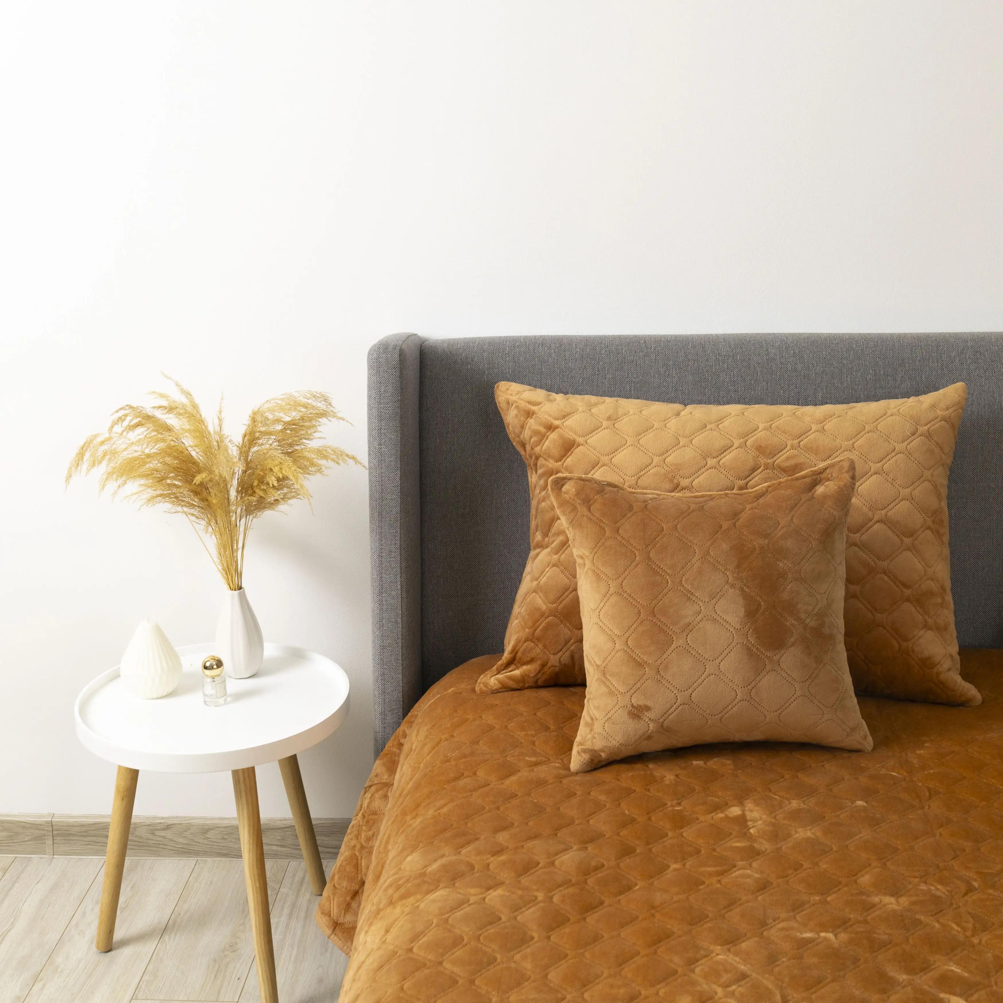 Bed Covers TEP "VELOUR" Coffee/Rhombus round, 180x240 - Photo 9