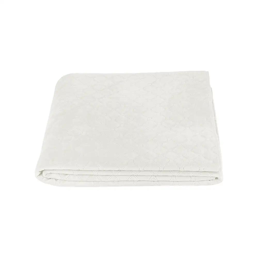 Bed Covers TEP "VELOUR" Milk/Rhombus round, 220x240 - Photo 3