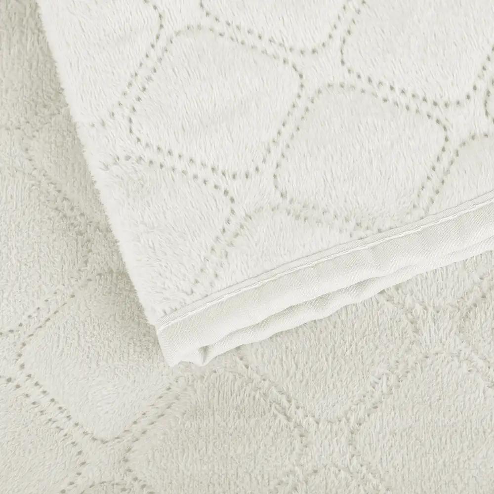 Bed Covers TEP "VELOUR" Milk/Rhombus round, 220x240 - Photo 4
