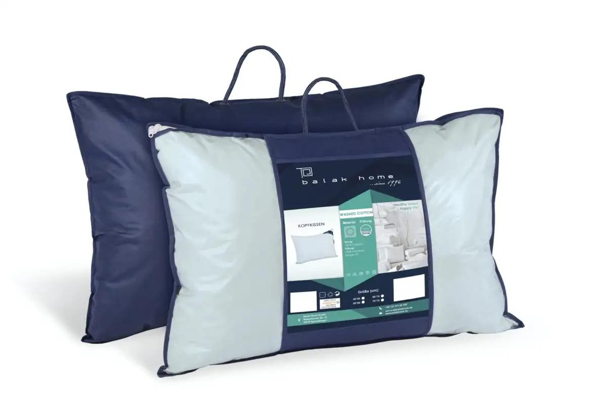 Pillow "WASHED COTTON" Blue, 70x70 - Photo 4