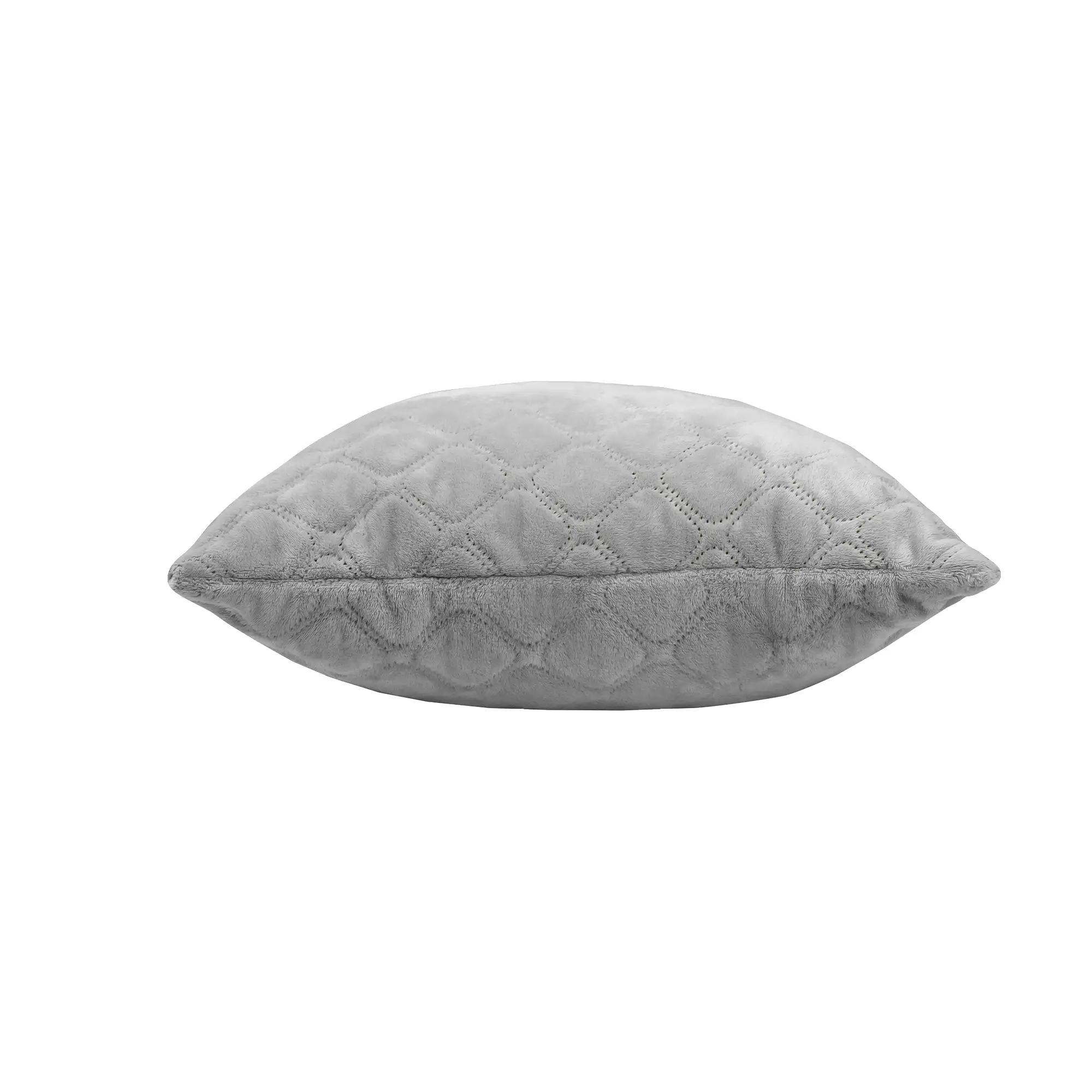 Подушка декоративная "VELOUR" Светло-серая, 40x40 - Фото 2