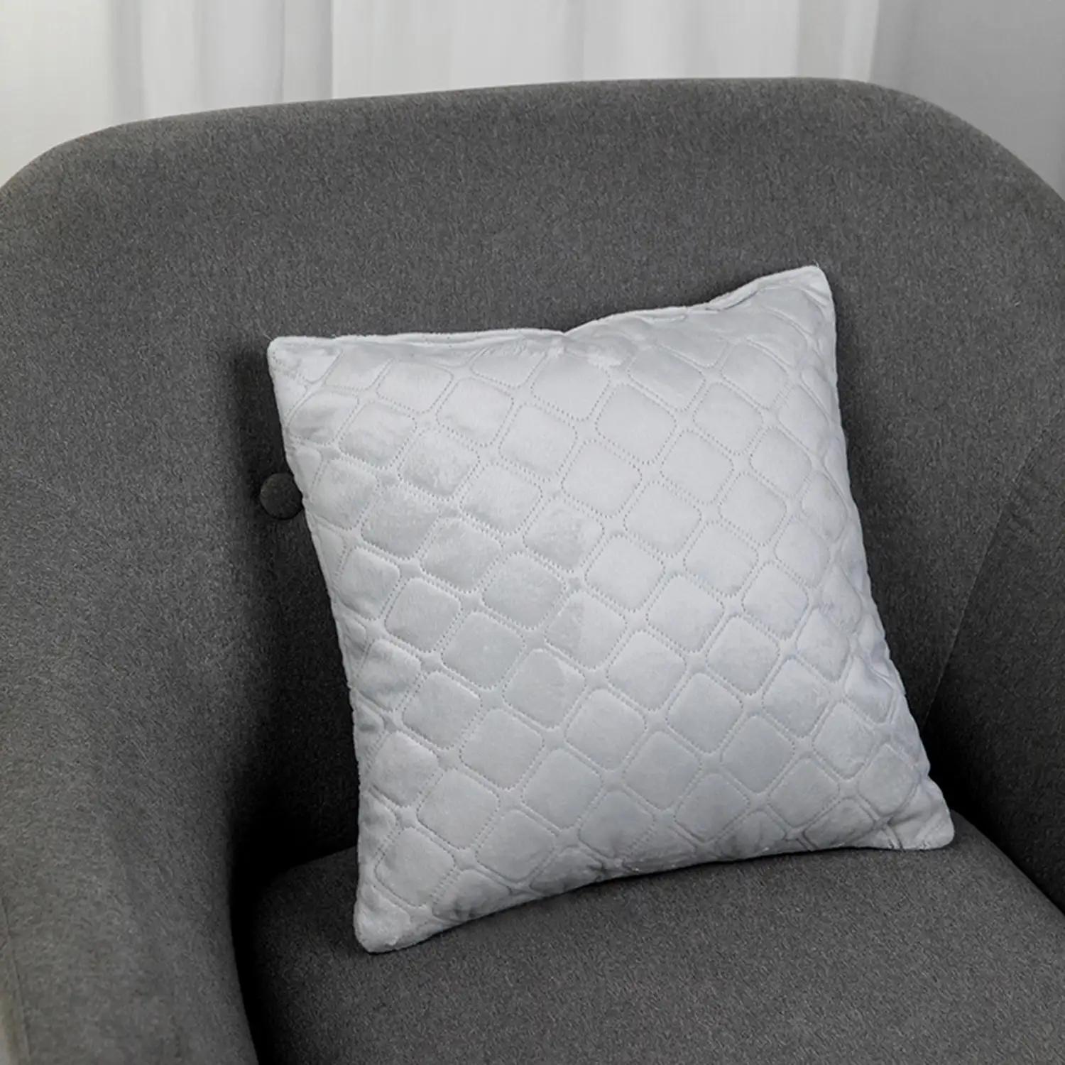 Подушка декоративная "VELOUR" Светло-серая, 40x40 - Фото 5
