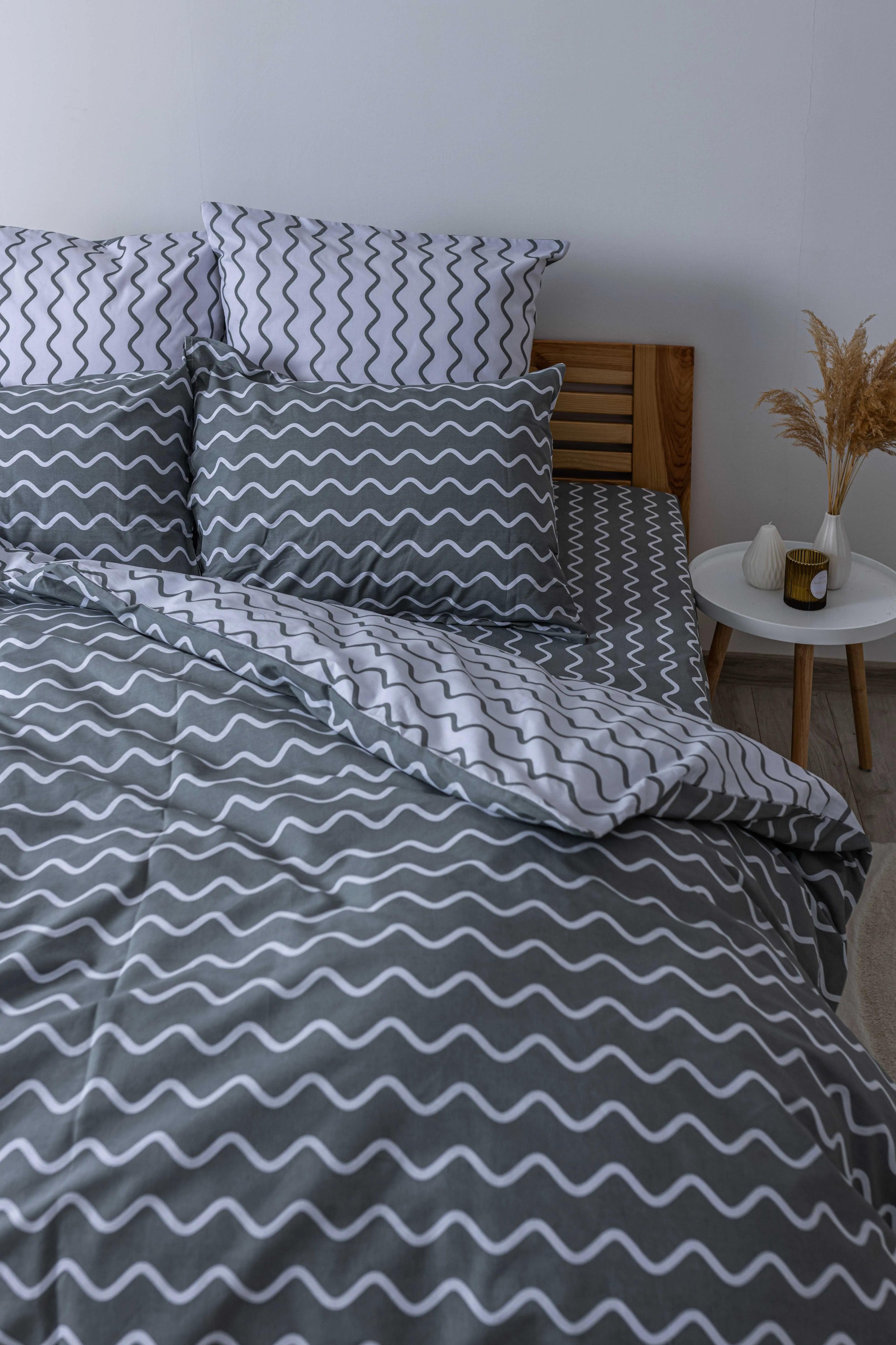 Комплект постільної білизни "ТЕП" Pearl Dream - GREY, євро - Фото 4