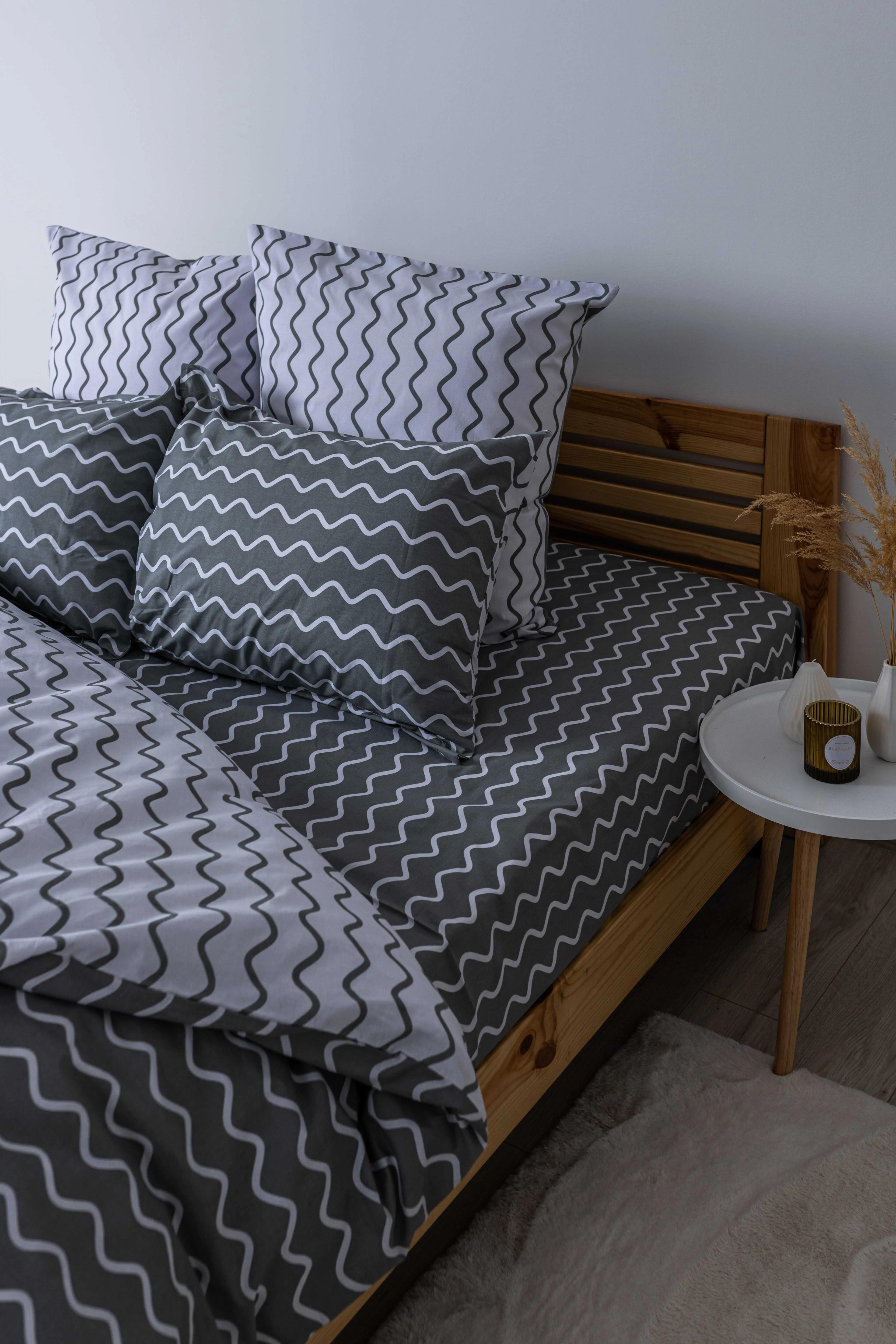 Комплект постільної білизни "ТЕП" Pearl Dream - GREY, євро - Фото 5