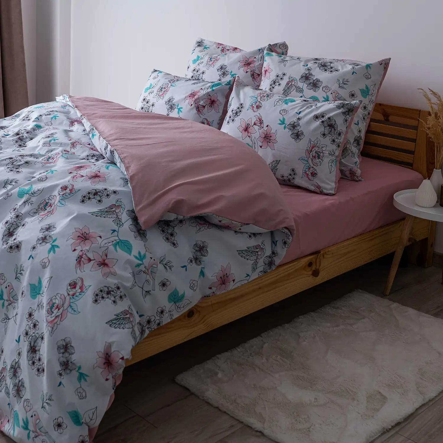 Bedding Set TEP "Soft dreams" English Flower, 70x70, family - Photo 2
