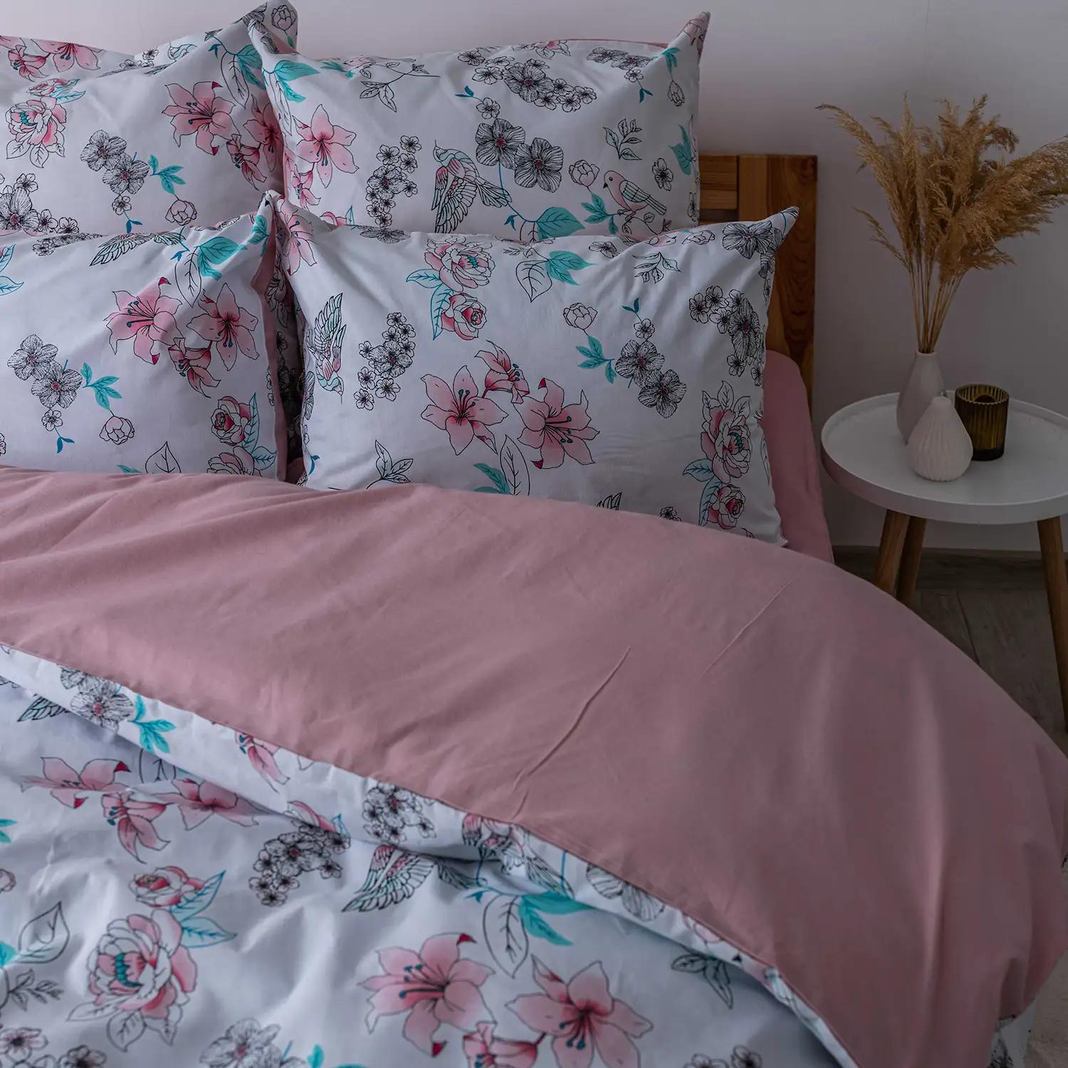 Bedding Set TEP "Soft dreams" English Flower, 70x70, family - Photo 3