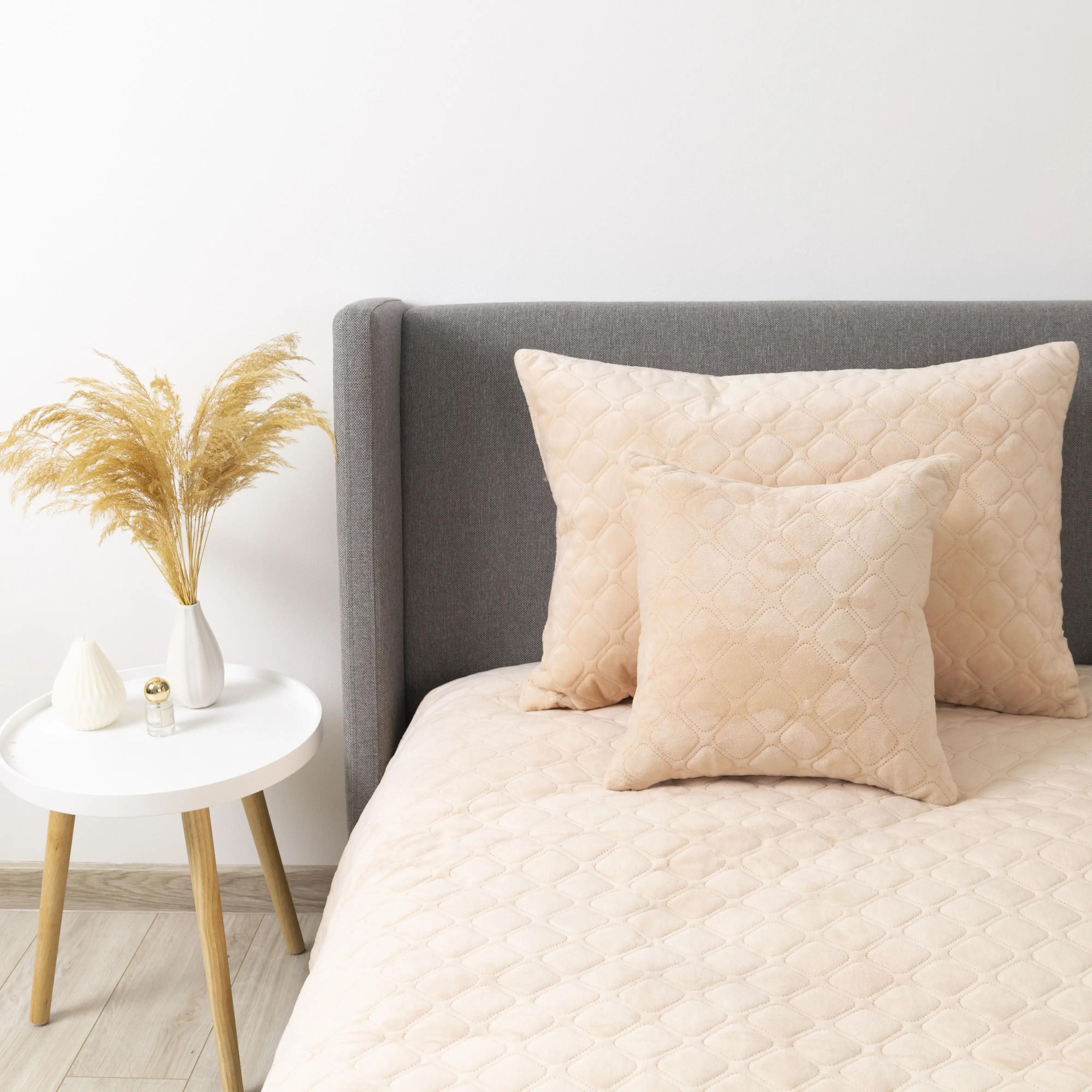 Bed Covers TEP "VELOUR" Peach/Rhombus round, 240x260 - Photo 9