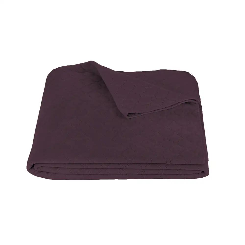 Bed Covers TEP "VELOUR" Burgundy/Rhombus straight, 180x240 - Photo 2