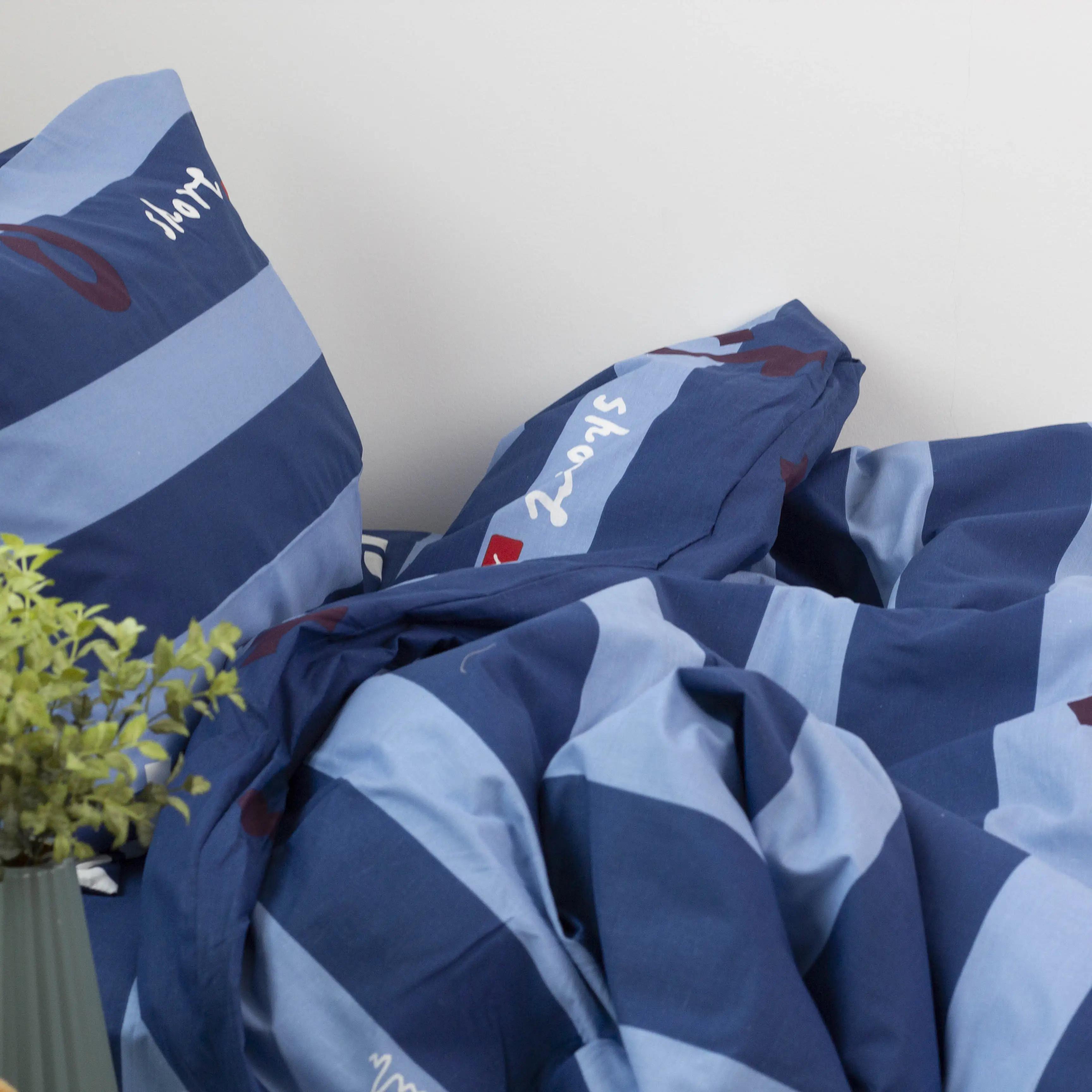 Постельное белье ТЕП "Soft dreams" Line Blue 50x70, подростковая - Фото 4