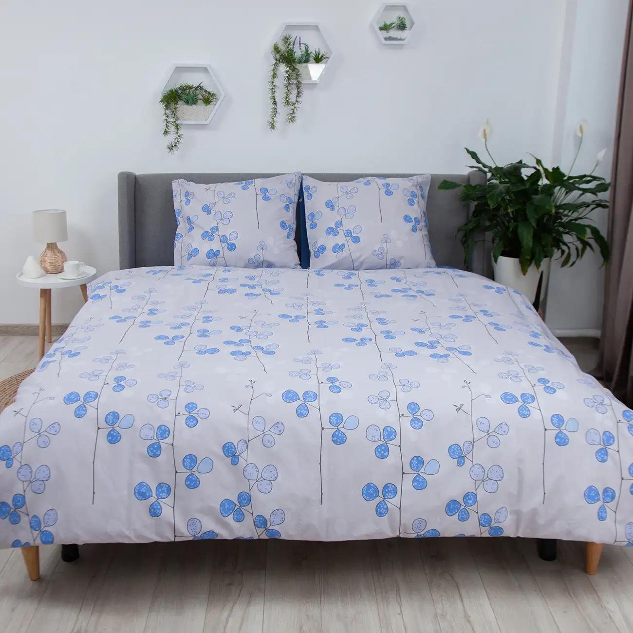 Постільна білизна ТЕП "Soft dreams" Blue Flowers, 70x70, євро - Фото 2