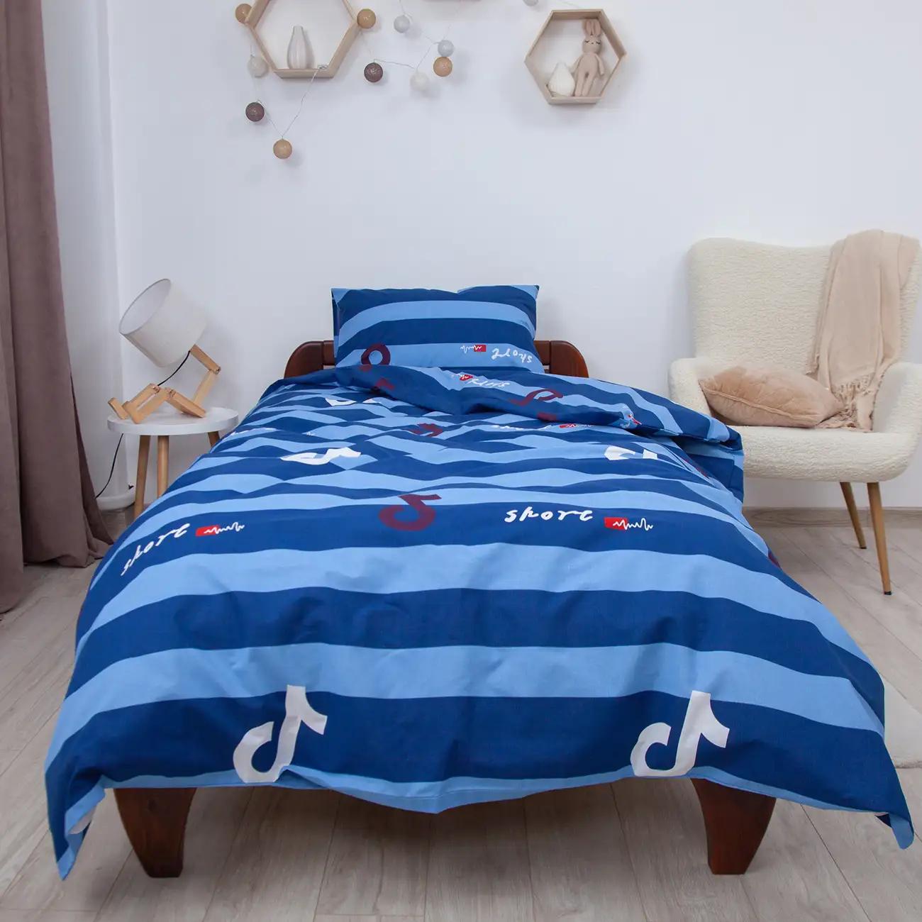 Постельное белье ТЕП "Soft dreams" Тренди (синий), 50x70, подростковая - Фото 2