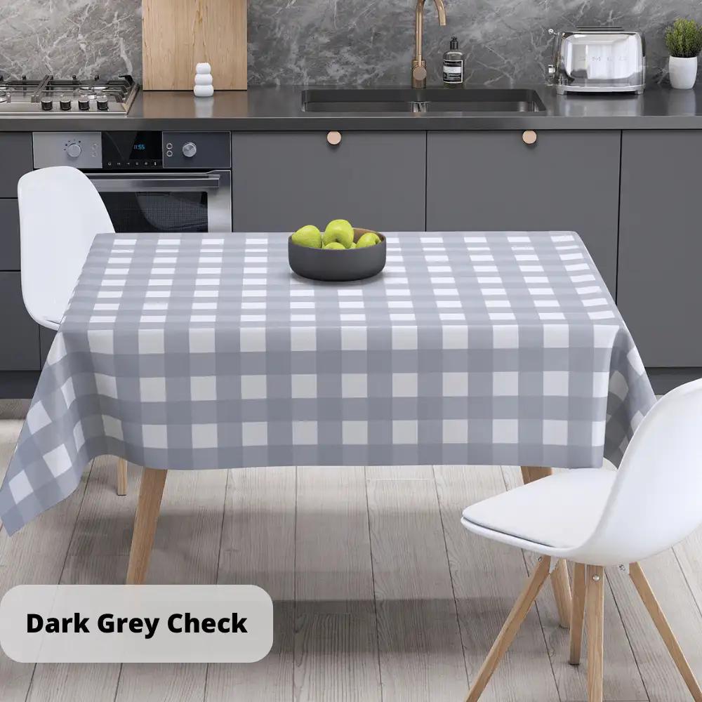 Скатерть "Panama" водоотталкивающая Dark Gray Check