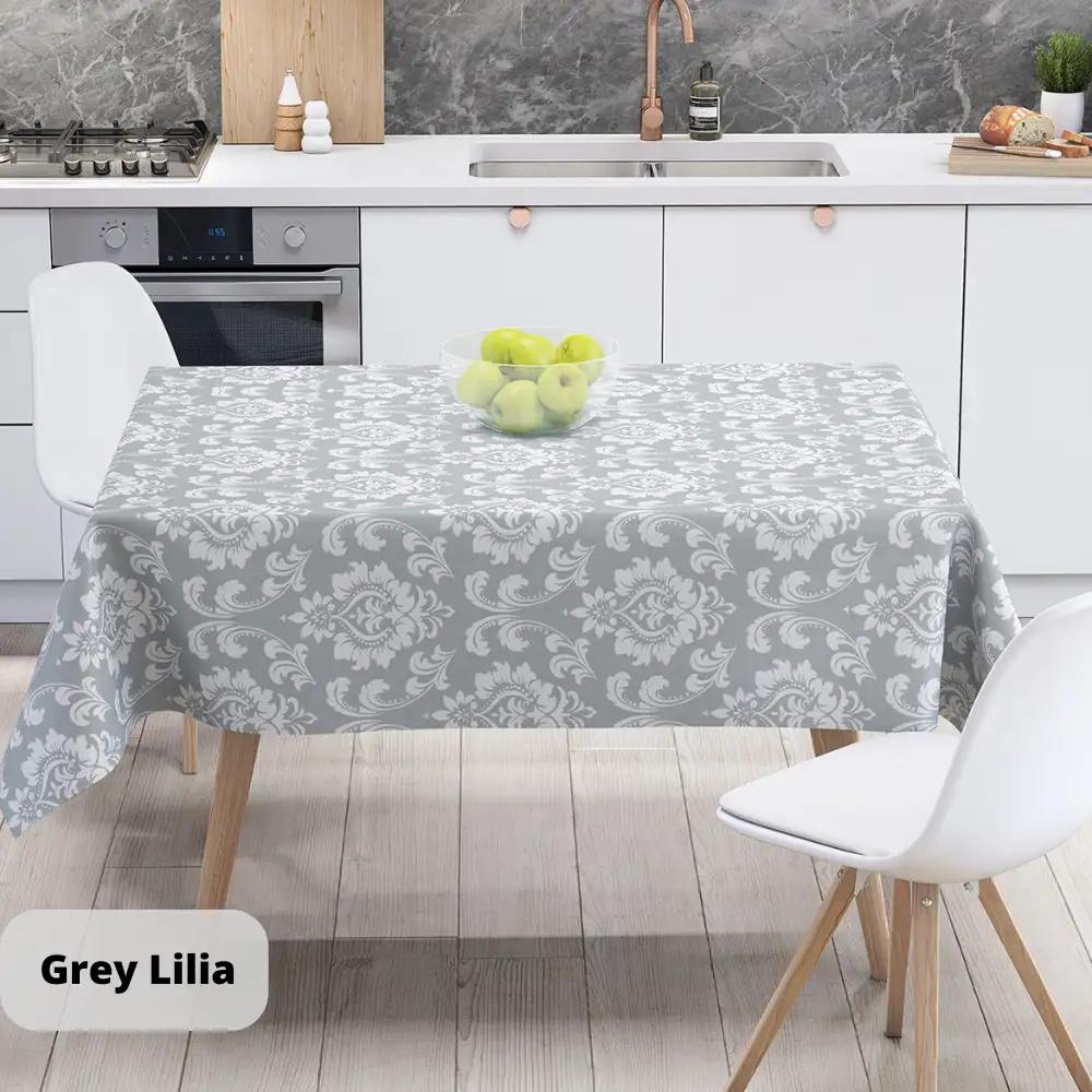 Скатерть "Panama" водоотталкивающая Gray Lilia