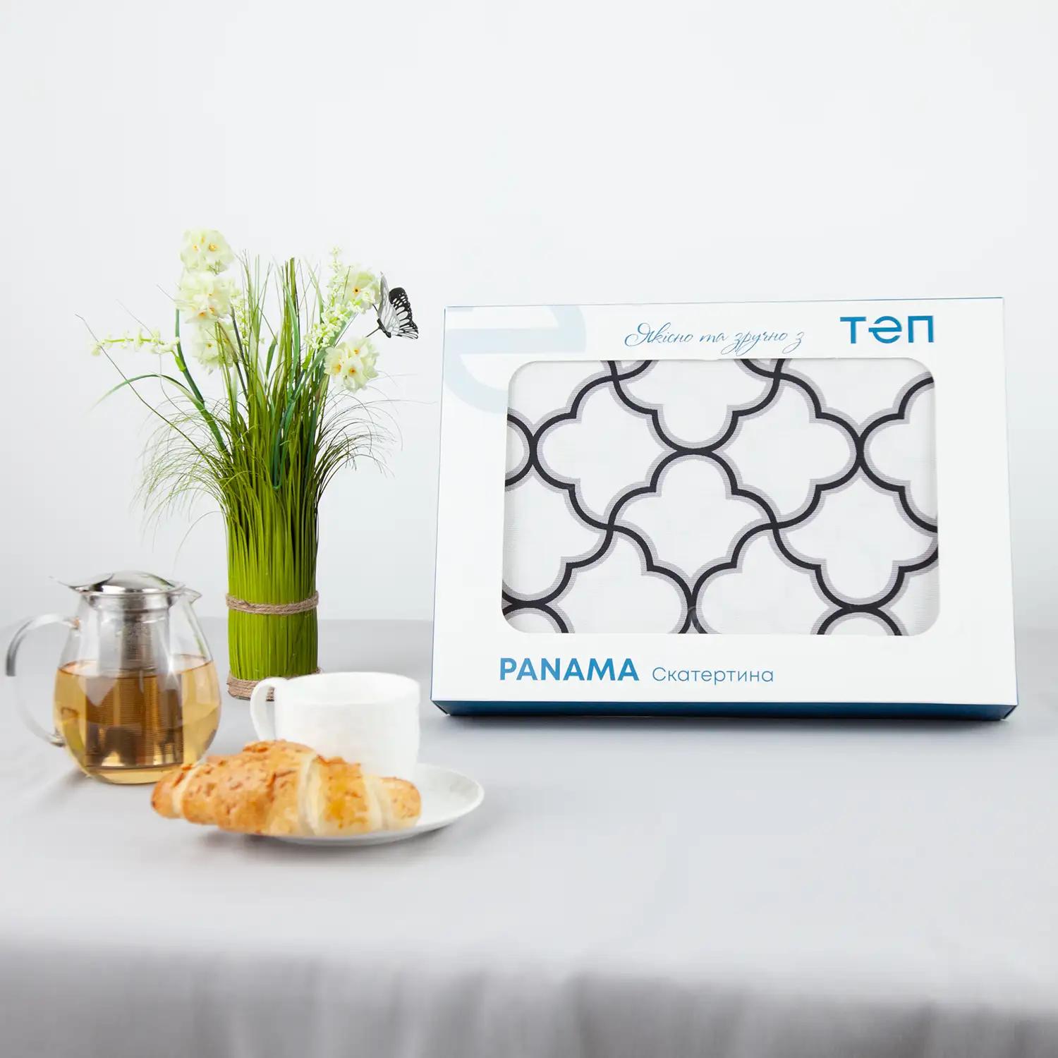 Скатертина "Panama" водовідштовхуюча White Puzzle, 180x220 - Фото 3
