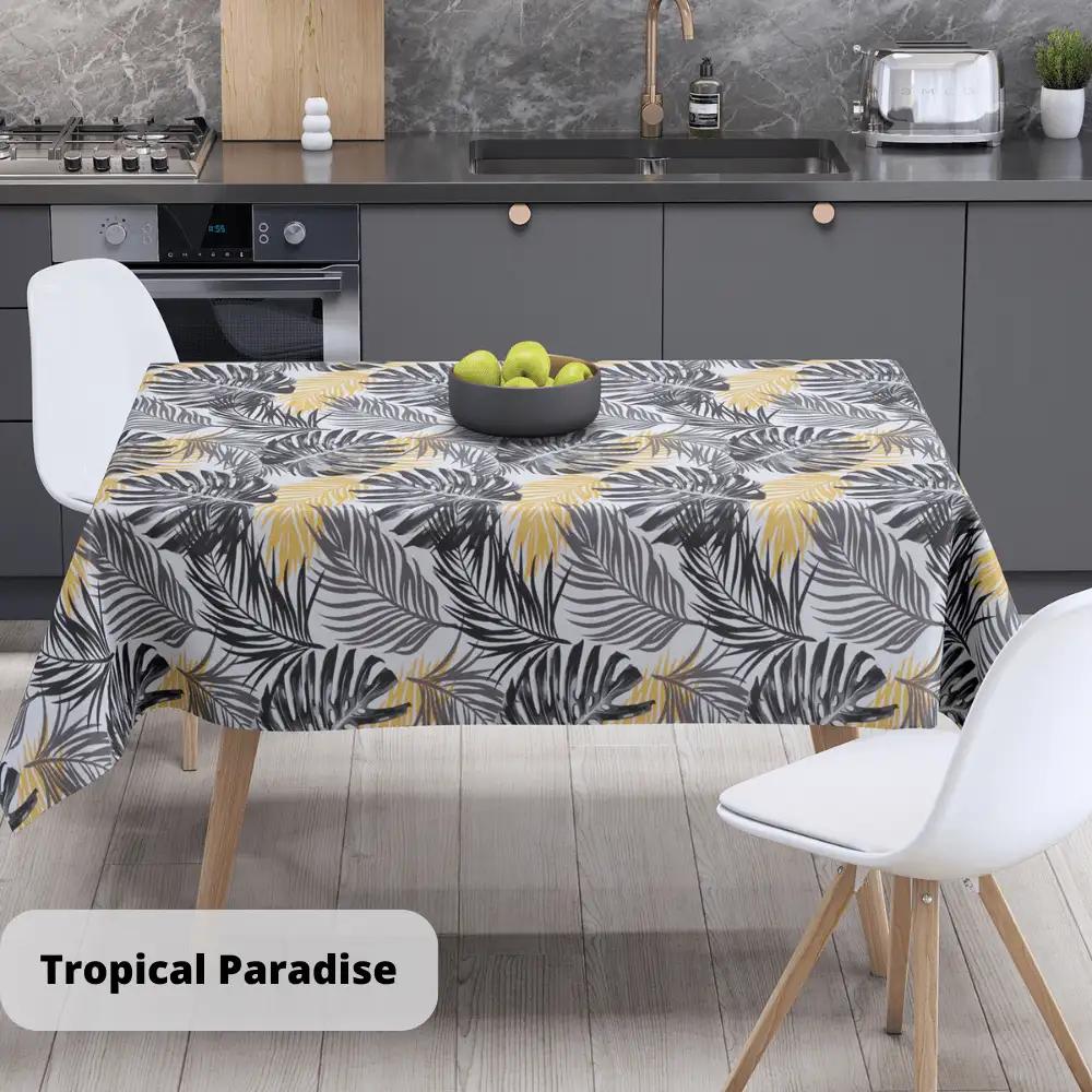Tablecloth "Panama" water repellent Tropical Paradise, 180x220