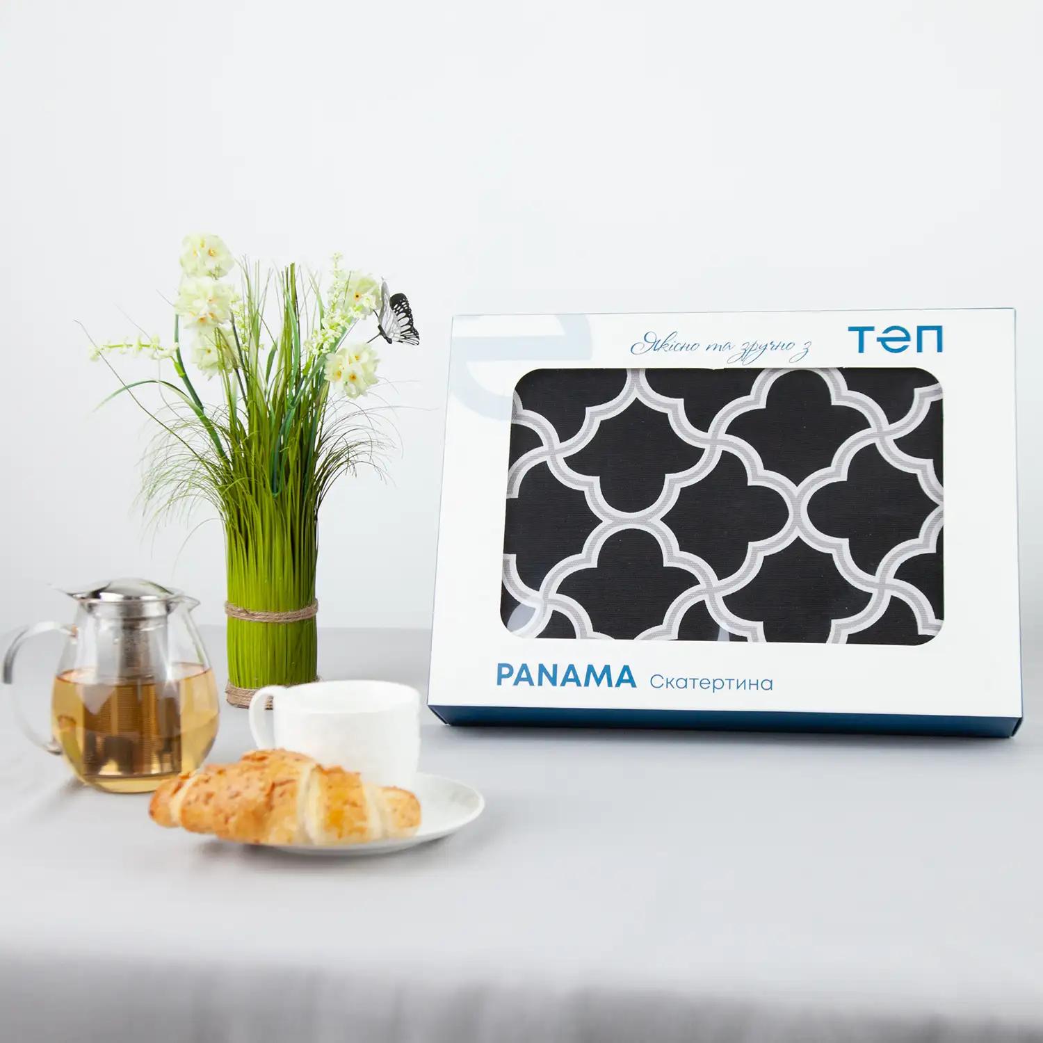 Скатертина "Panama" водовідштовхуюча Black Puzzle, 180x220 - Фото 3