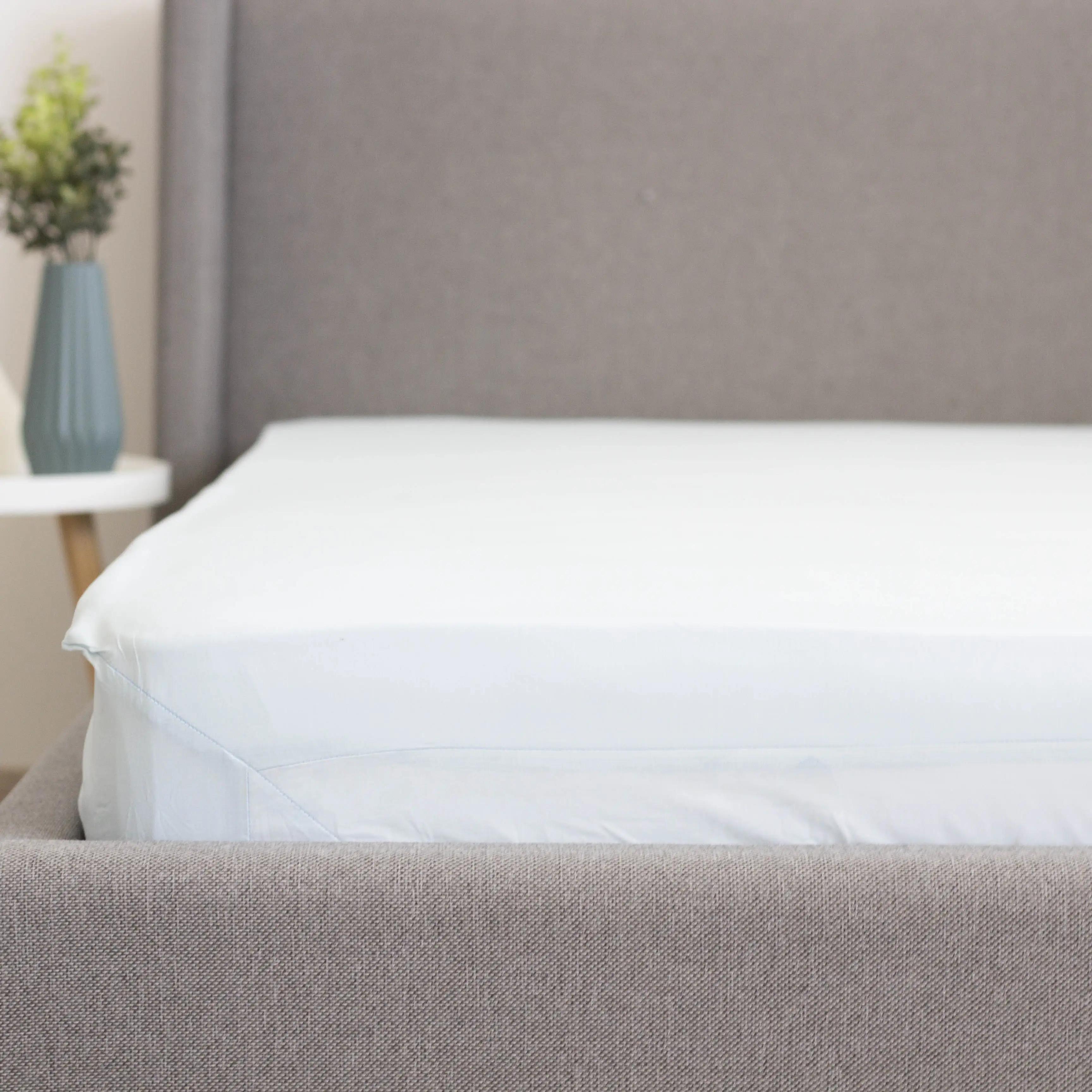 Sheet "NATHNENNYA" with an elastic band Light Blue, 200x200 - Photo 3