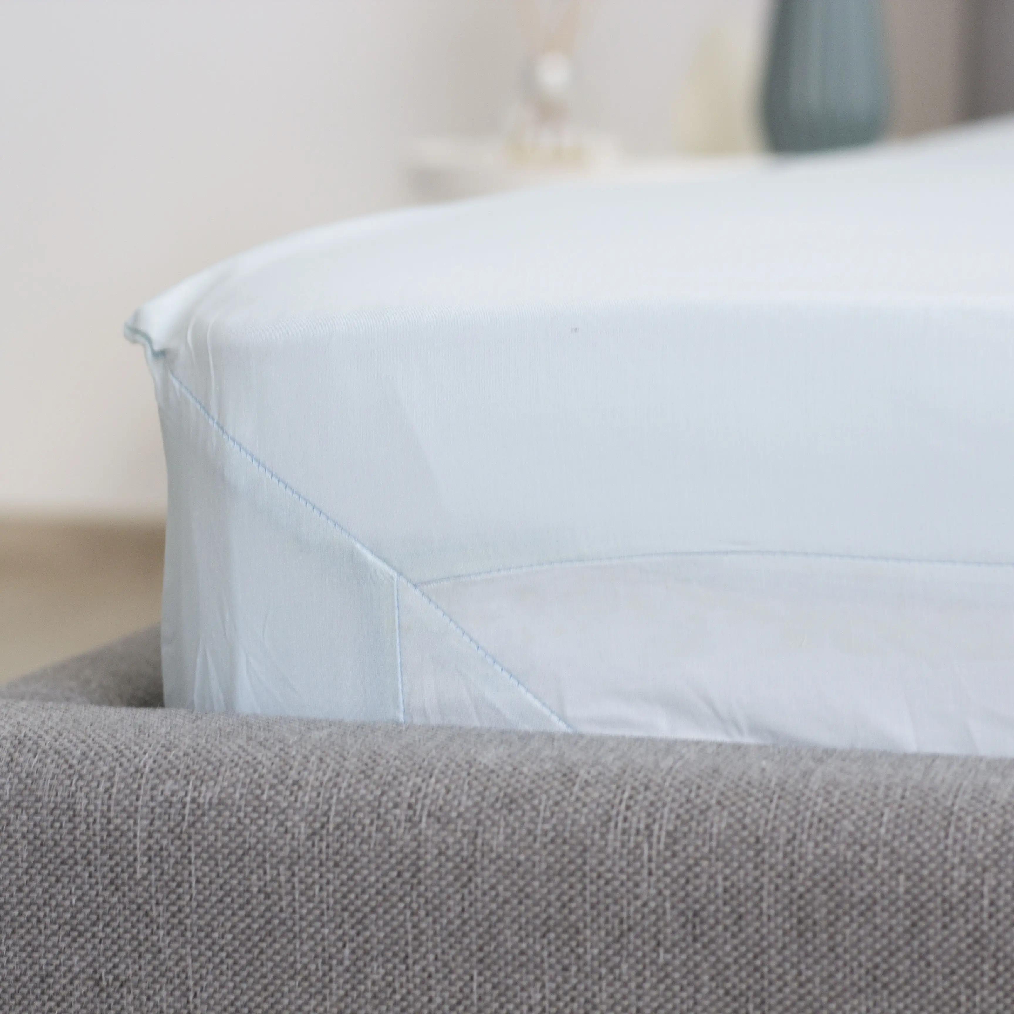 Sheet "NATHNENNYA" with an elastic band Light Blue, 200x200 - Photo 5