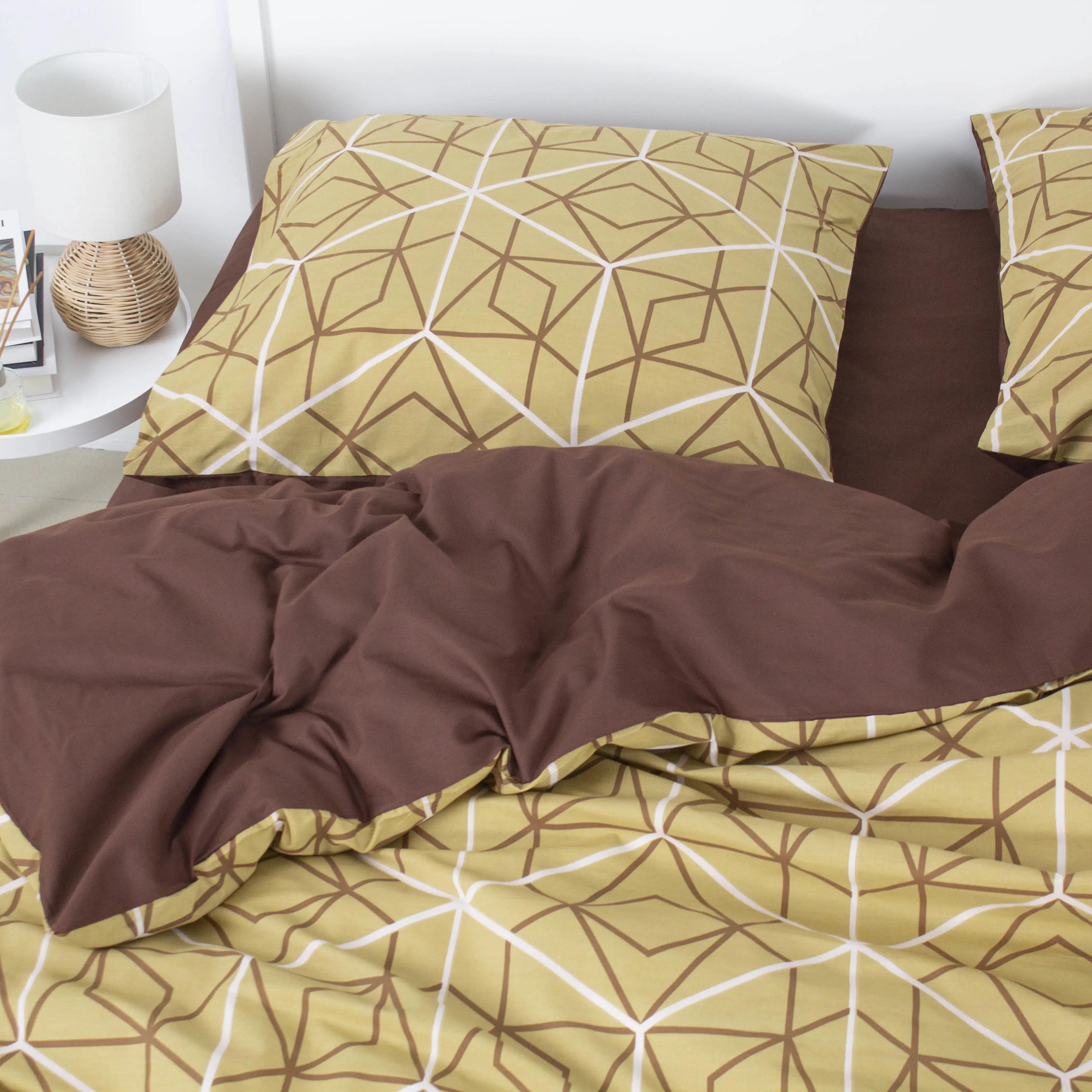 Комплект постільної білизни "ТЕП" Bronze Grid, полуторна - Фото 4