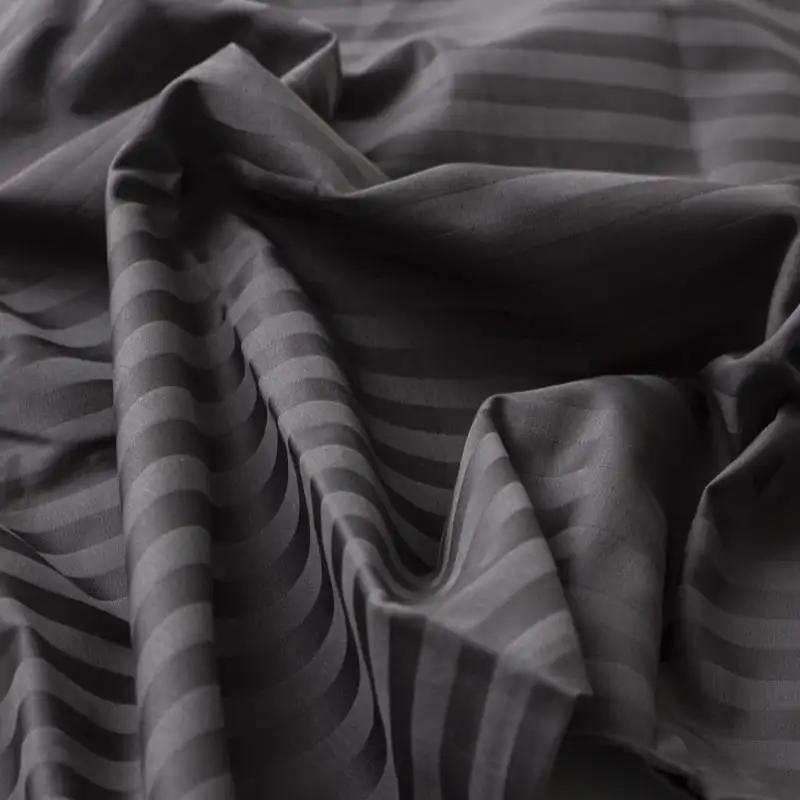 Комплект постільної білизни ТЕП "СТРАЙП САТИН №1" Graphite, євро - Фото 6