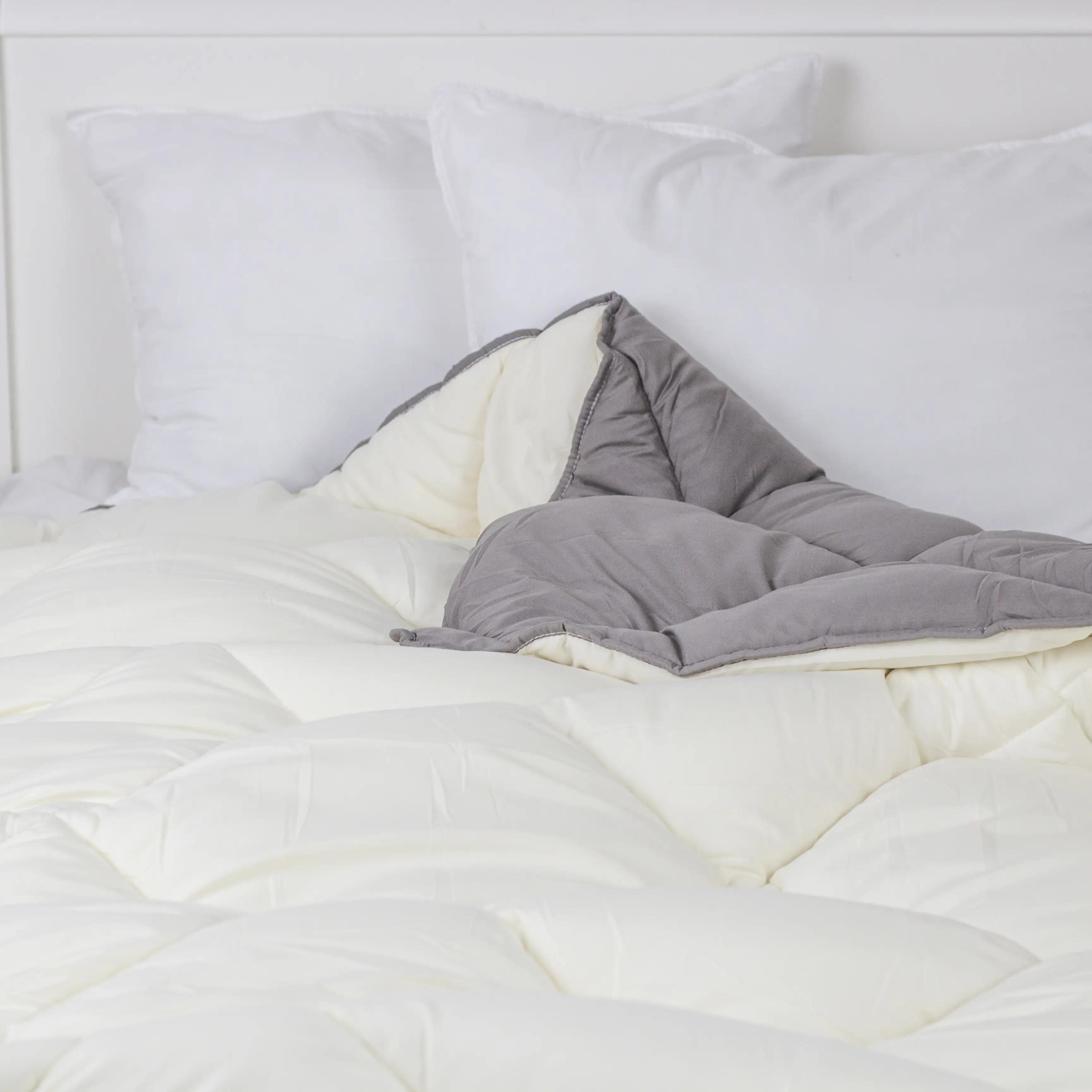 Quilt FRIENDLY "ALASKA" Dark grey/milky, 150x205 - Photo 3