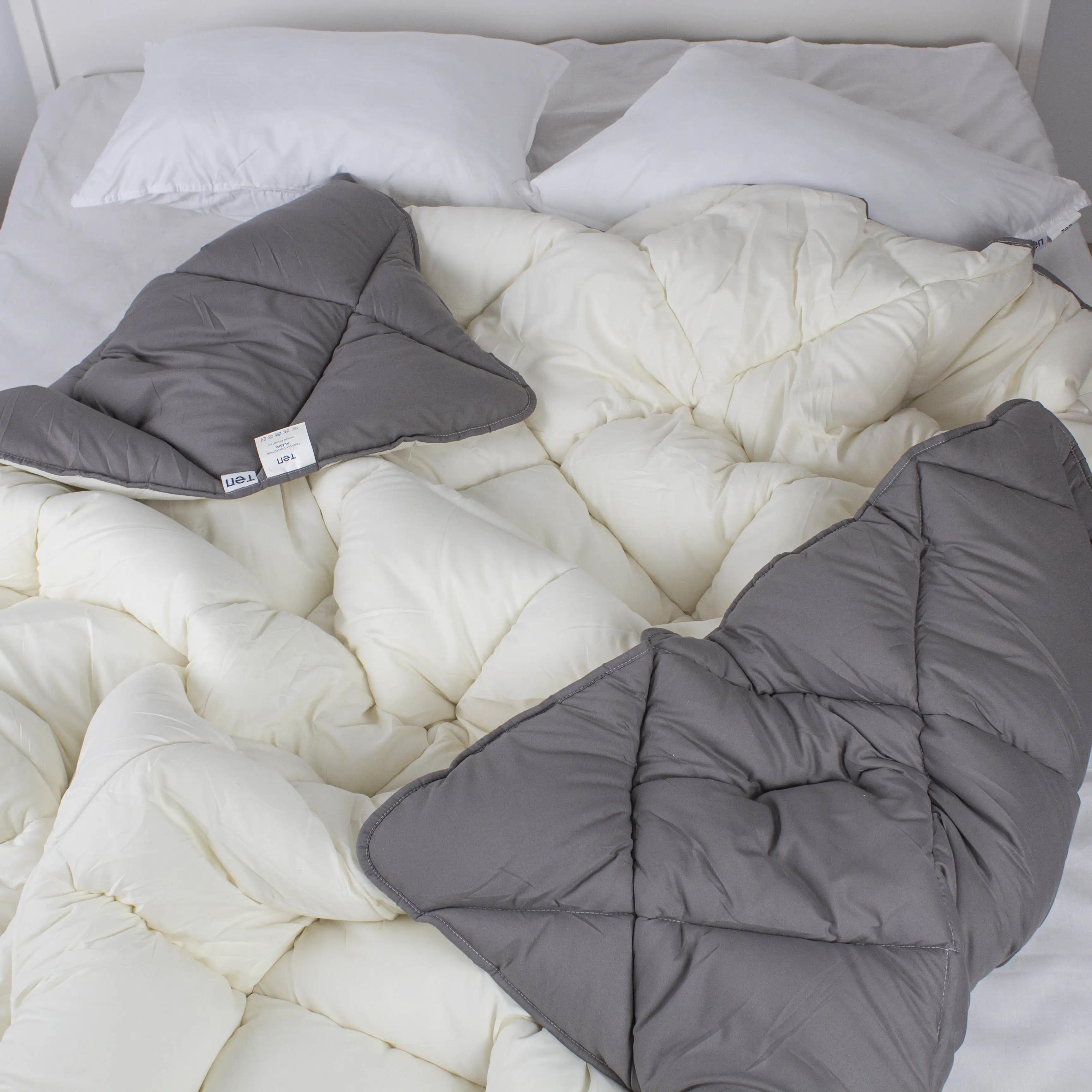 Quilt FRIENDLY "ALASKA" Dark grey/milky, 150x205 - Photo 4