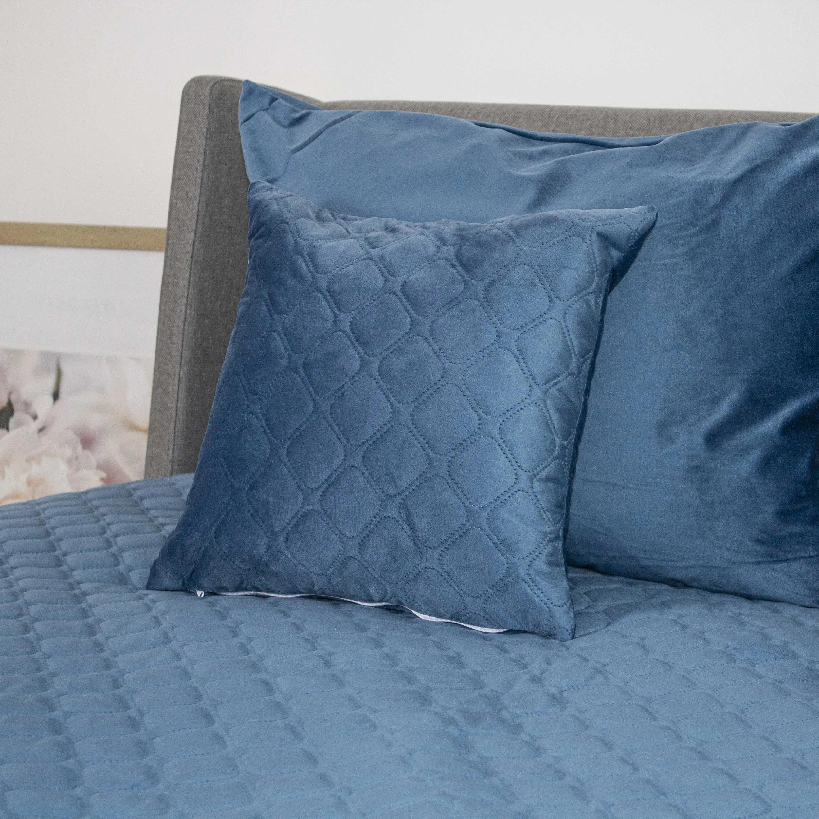 Покривало ТЕП "VELOUR" Azure blue/Ромб круглий, 180x240 - Фото 9