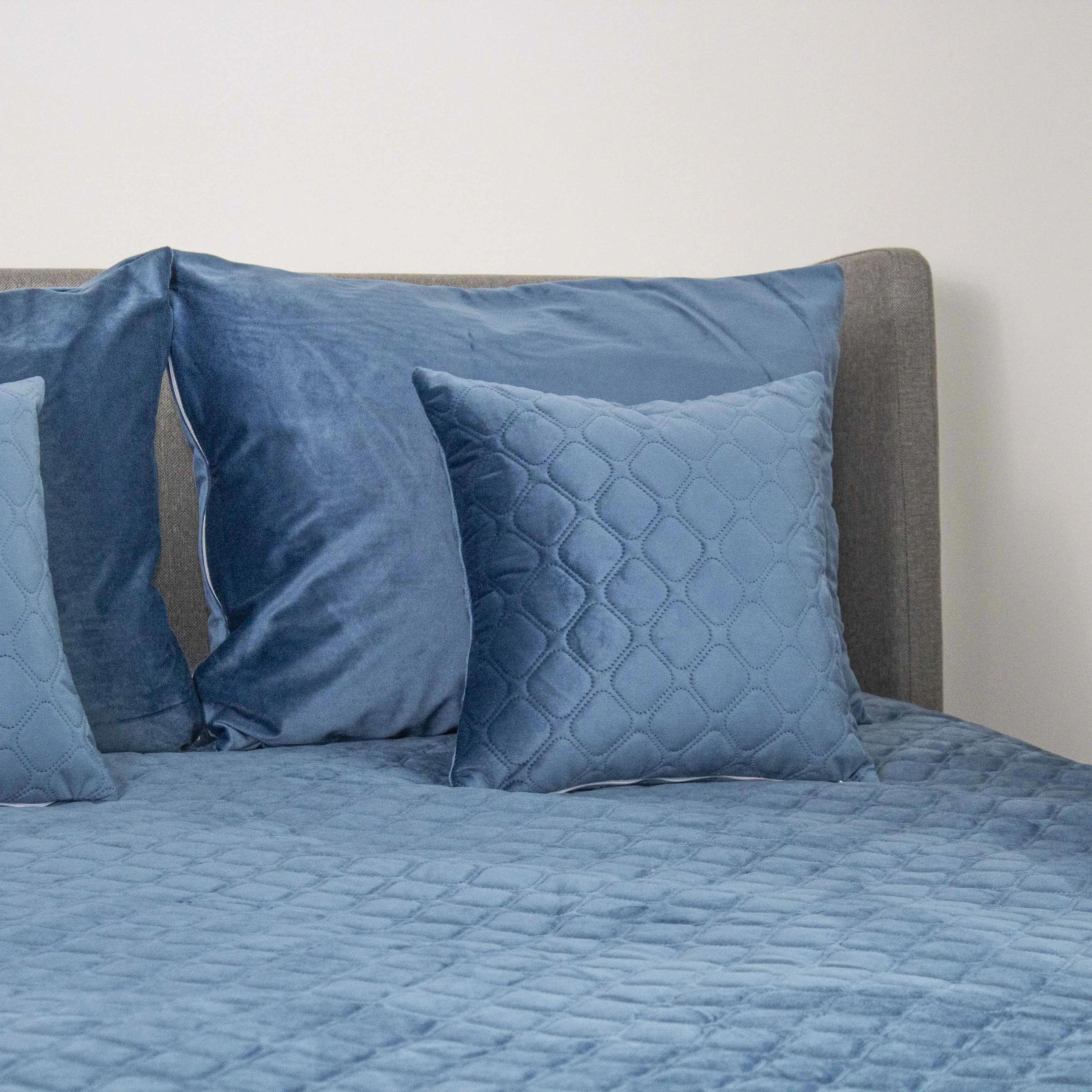 Покривало ТЕП "VELOUR" Azure blue/Ромб круглий, 180x240 - Фото 5