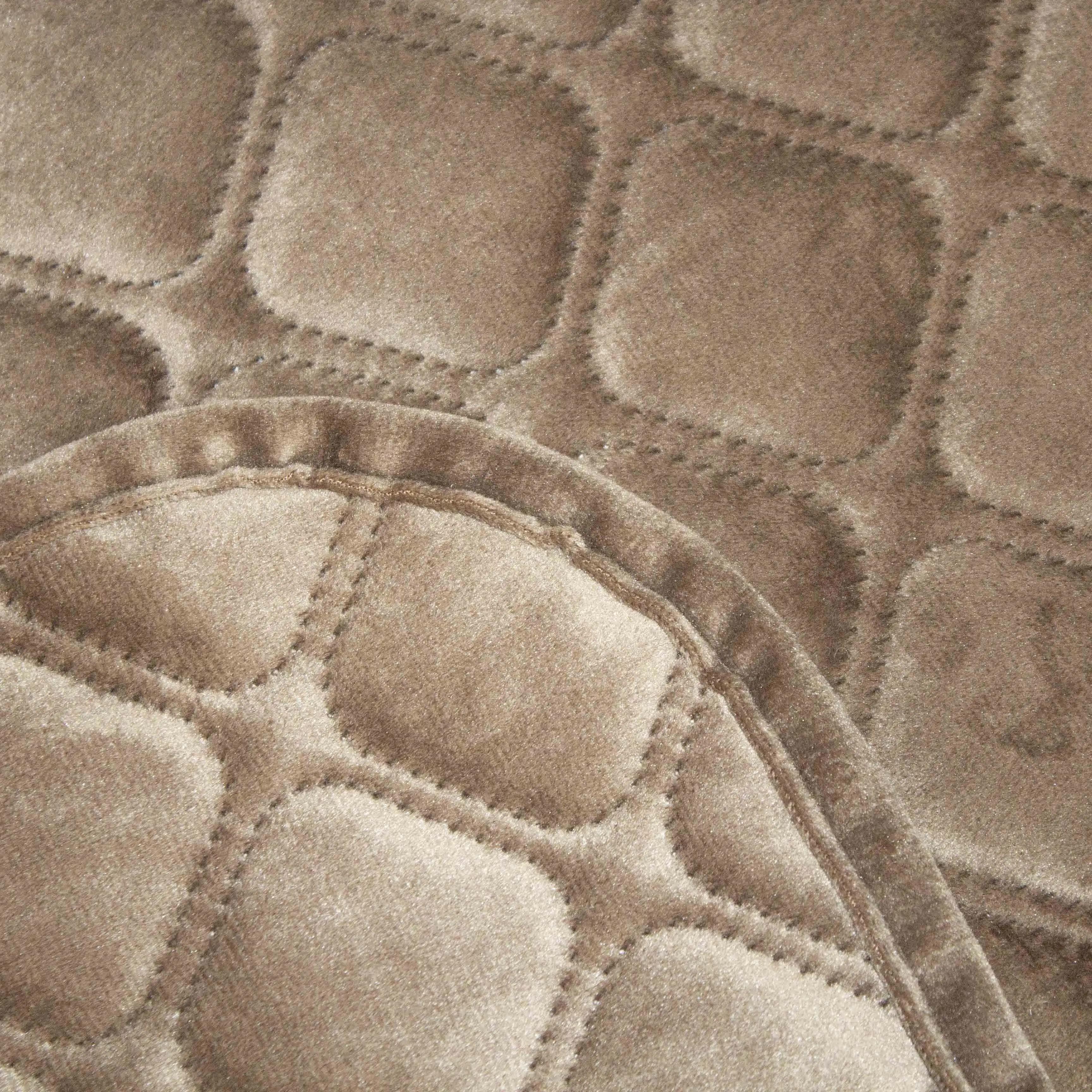 Bed Covers TEP "VELOUR" Coffee/Rhombus round, 220x240 - Photo 6