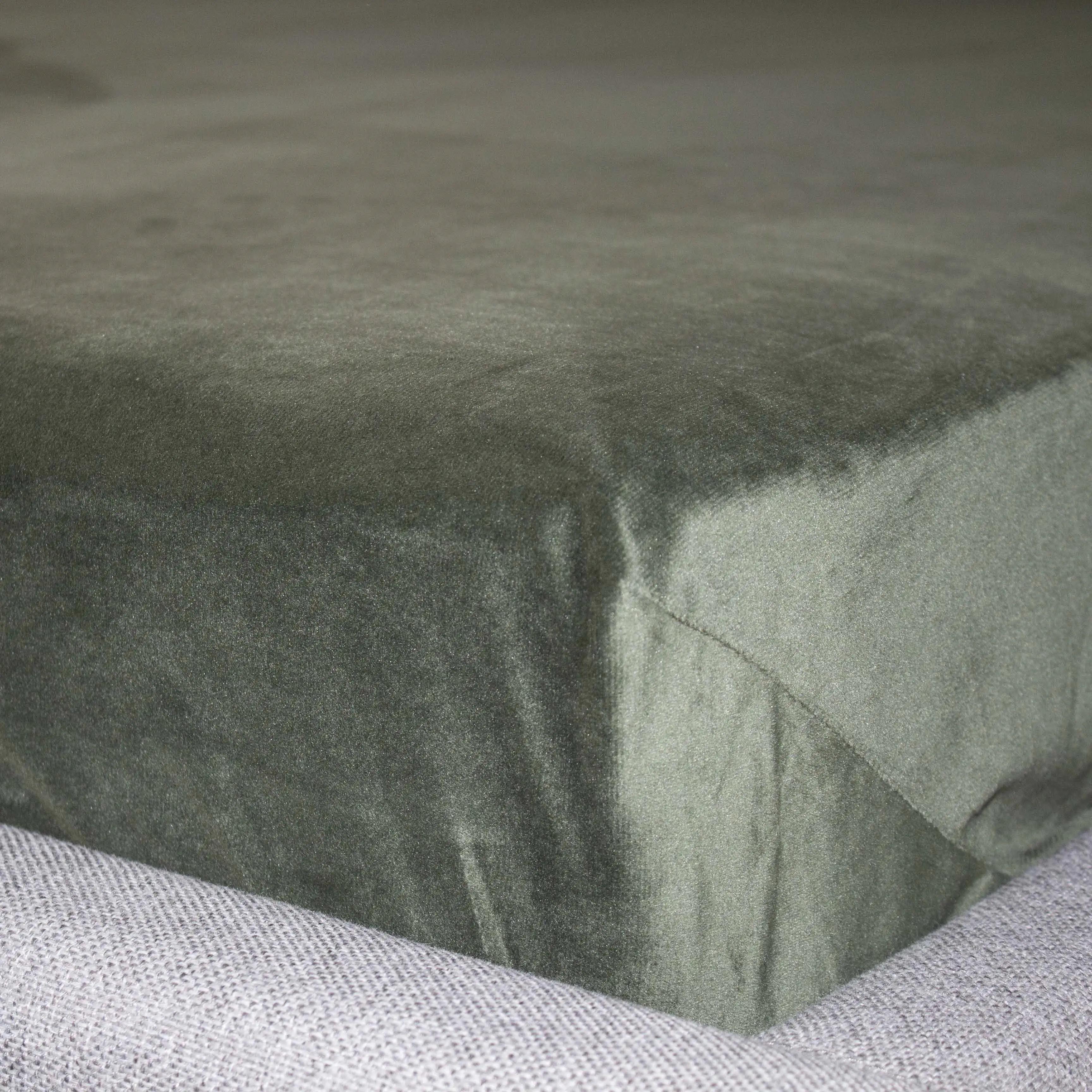 Sheet ТЕП VELOUR with an elastic band dark green, 180x200 - Photo 4