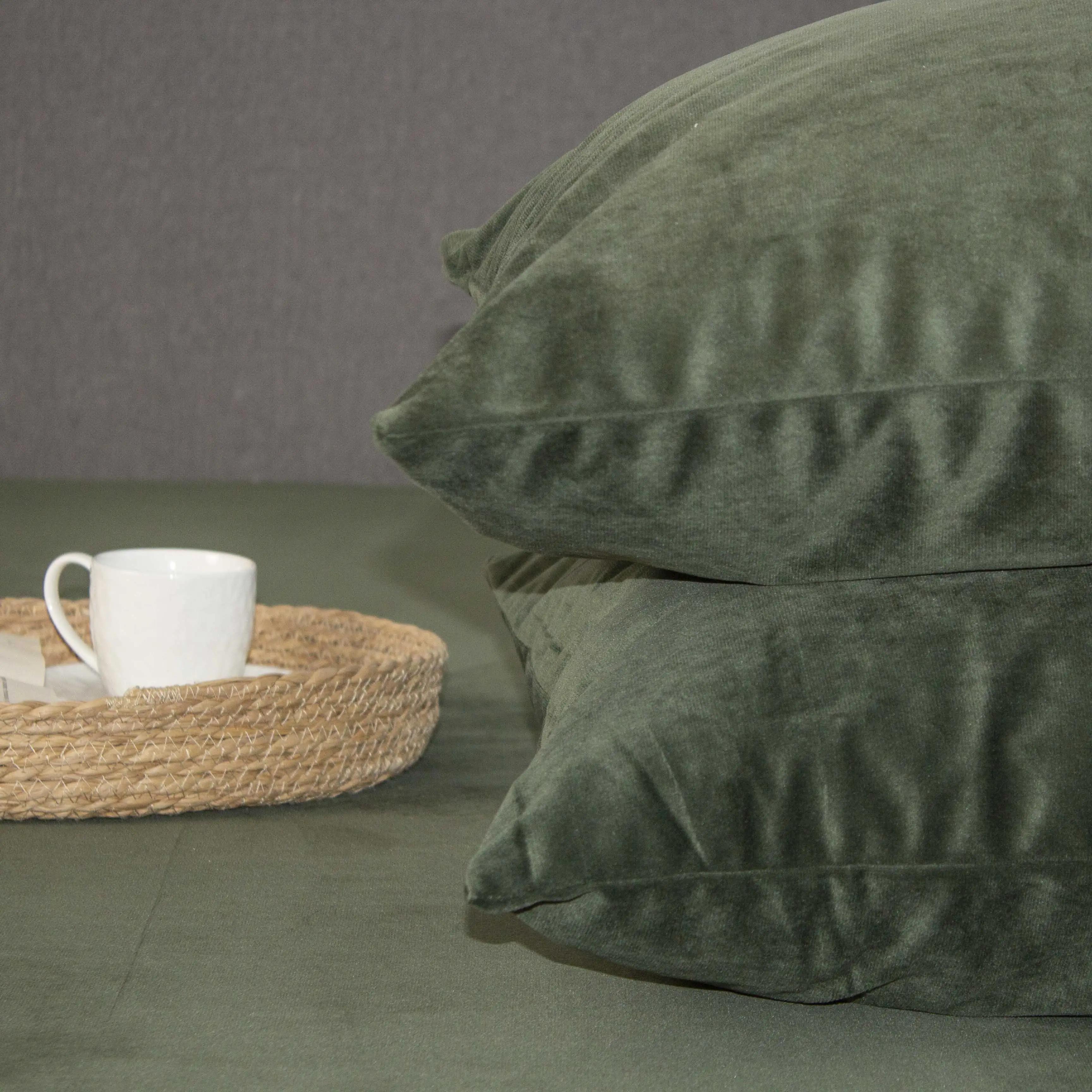Sheet ТЕП VELOUR with an elastic band dark green, 180x200 - Photo 6